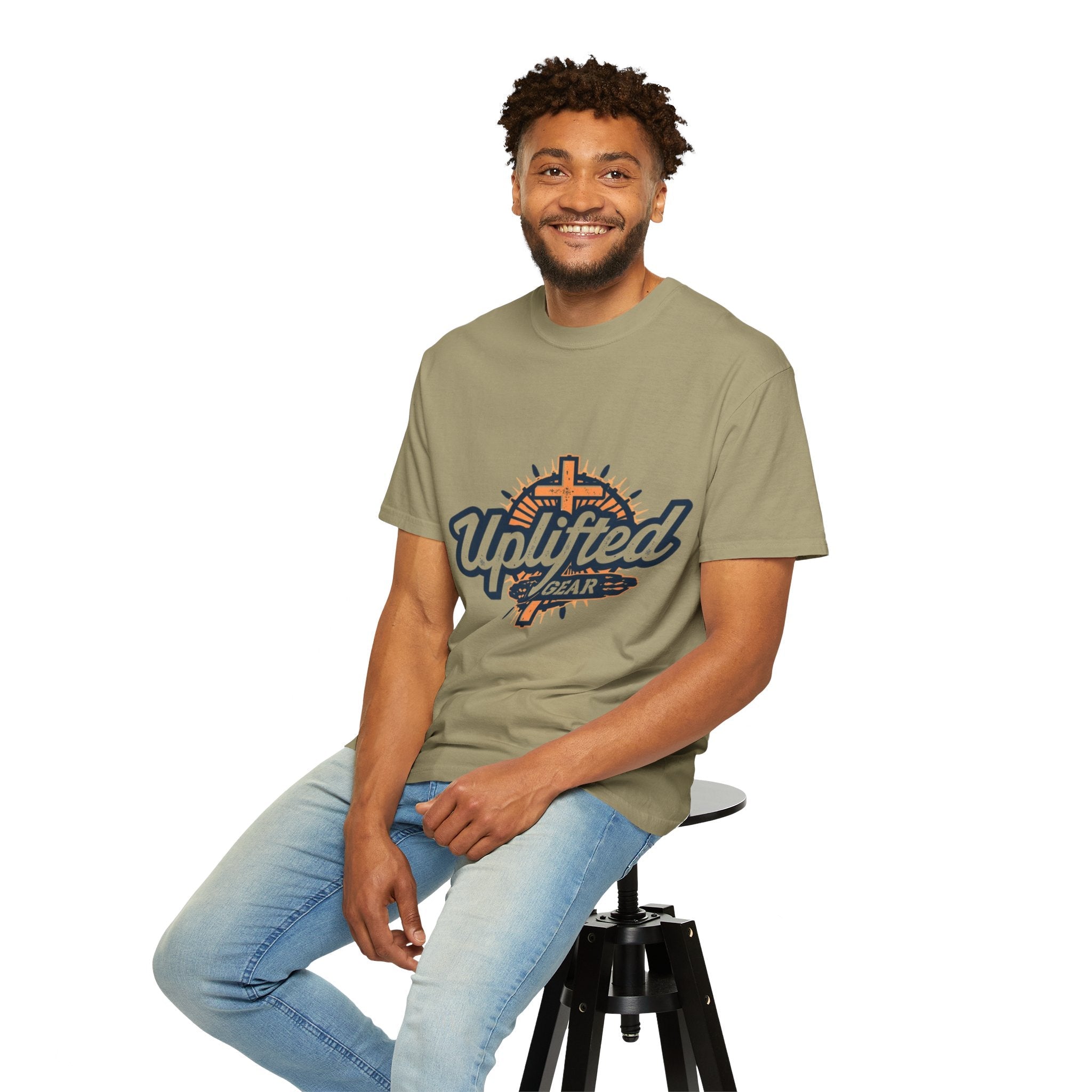 Uplifted Gear Christian T-Shirt – Bold Logo Faith Tee for Inspired Living Printify