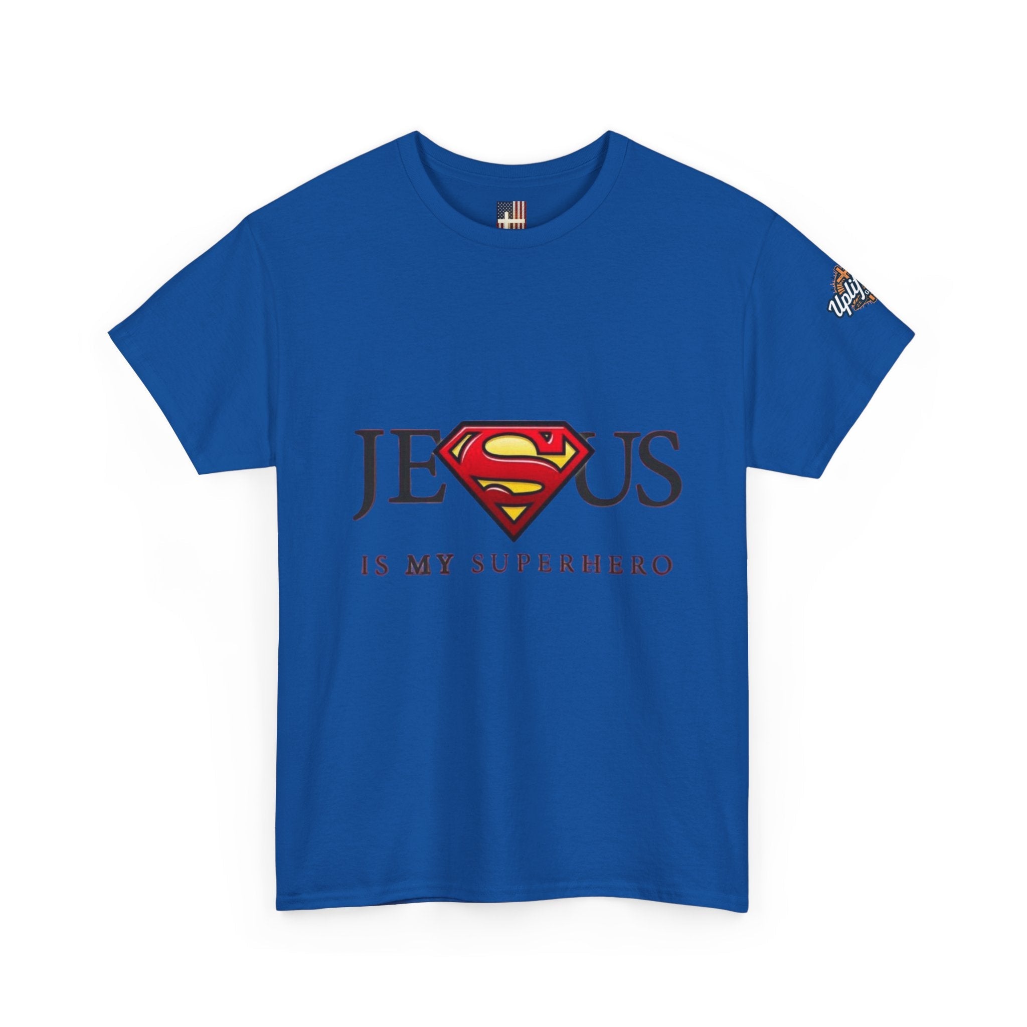 Jesus Is My Superhero T-Shirt — Faith-Based Superman-Inspired Tee Printify