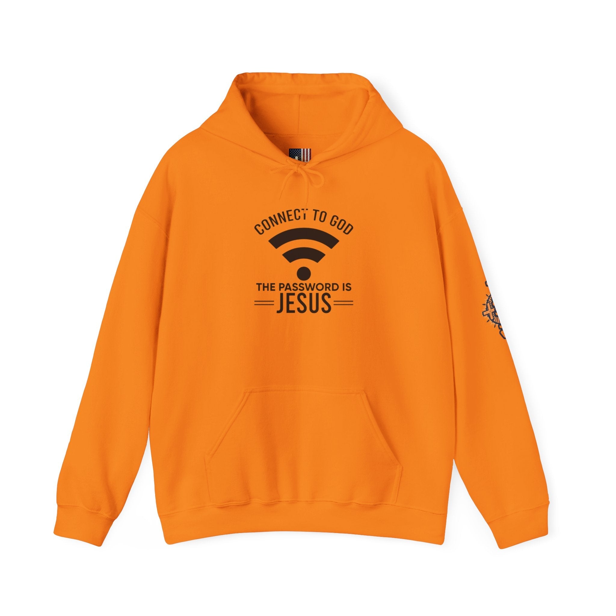 Connect to God Hoodie - WIFI Password is Jesus - Funny Christian Faith Hoodie Printify