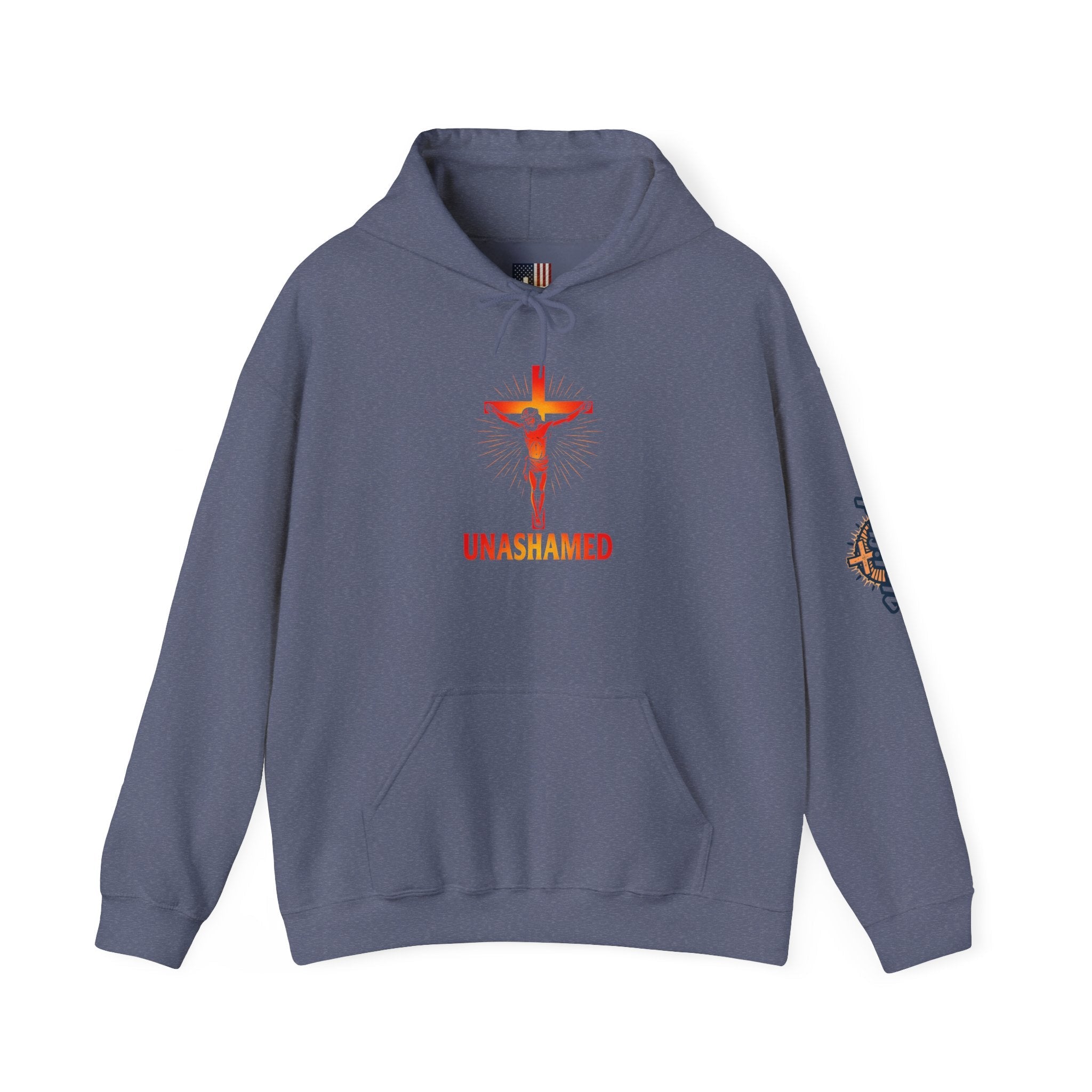 Unashamed Hoodie – Romans 1:16 Crucifixion Christian Sweatshirt for Bold Unwavering Faith Printify