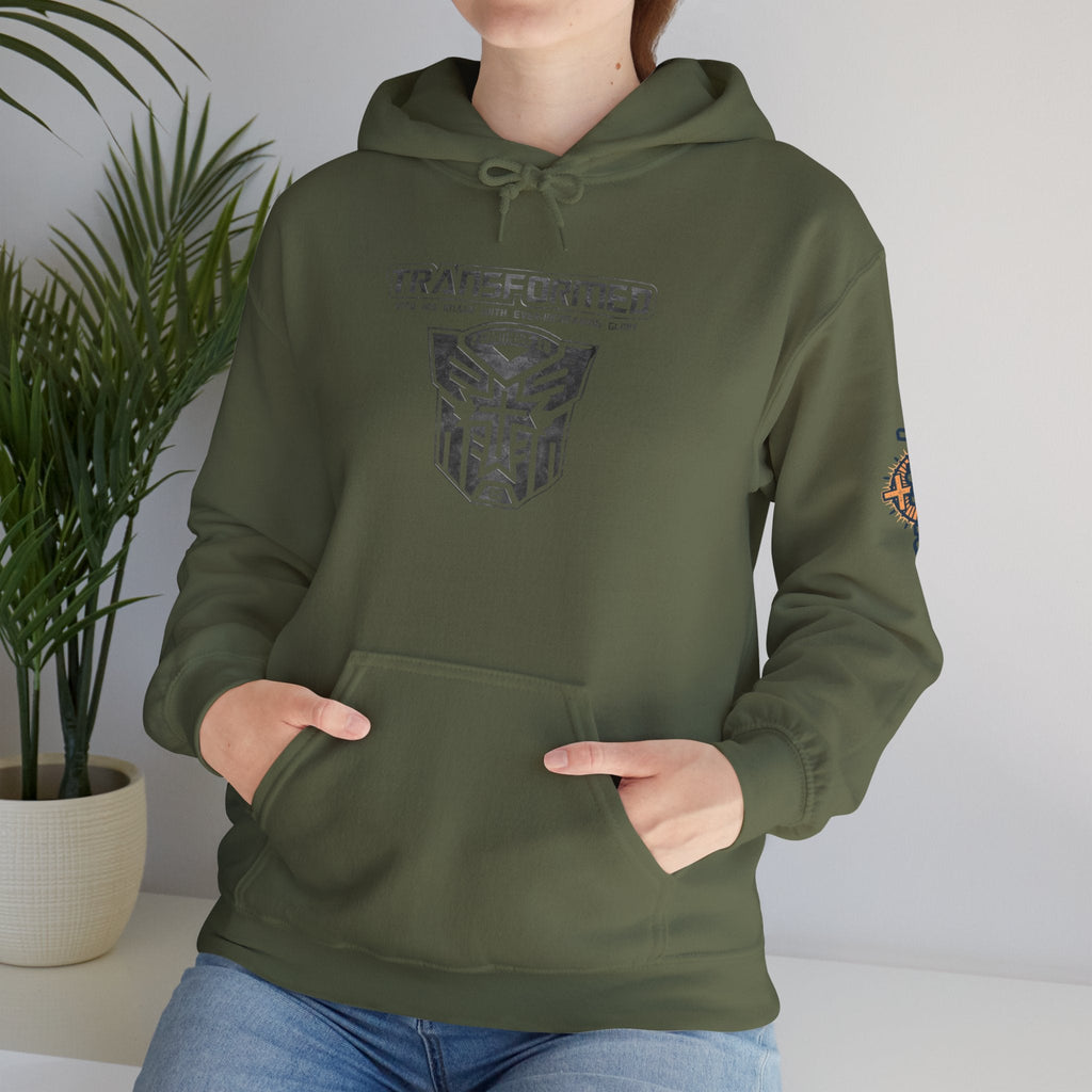 Transformer Logo Christian Hoodie | 2 Corinthians 3:18 Bible Verse Hoodie Printify