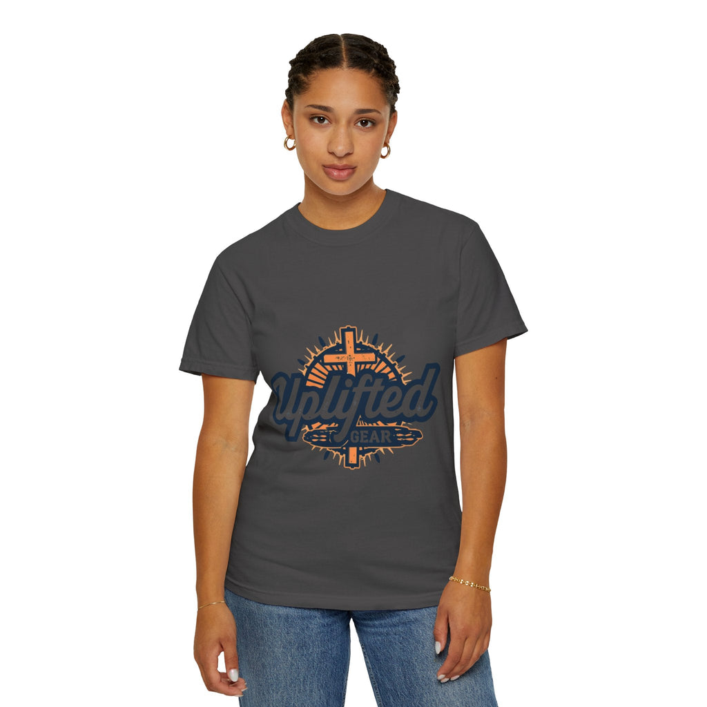 Uplifted Gear Christian T-Shirt – Bold Logo Faith Tee for Inspired Living Printify