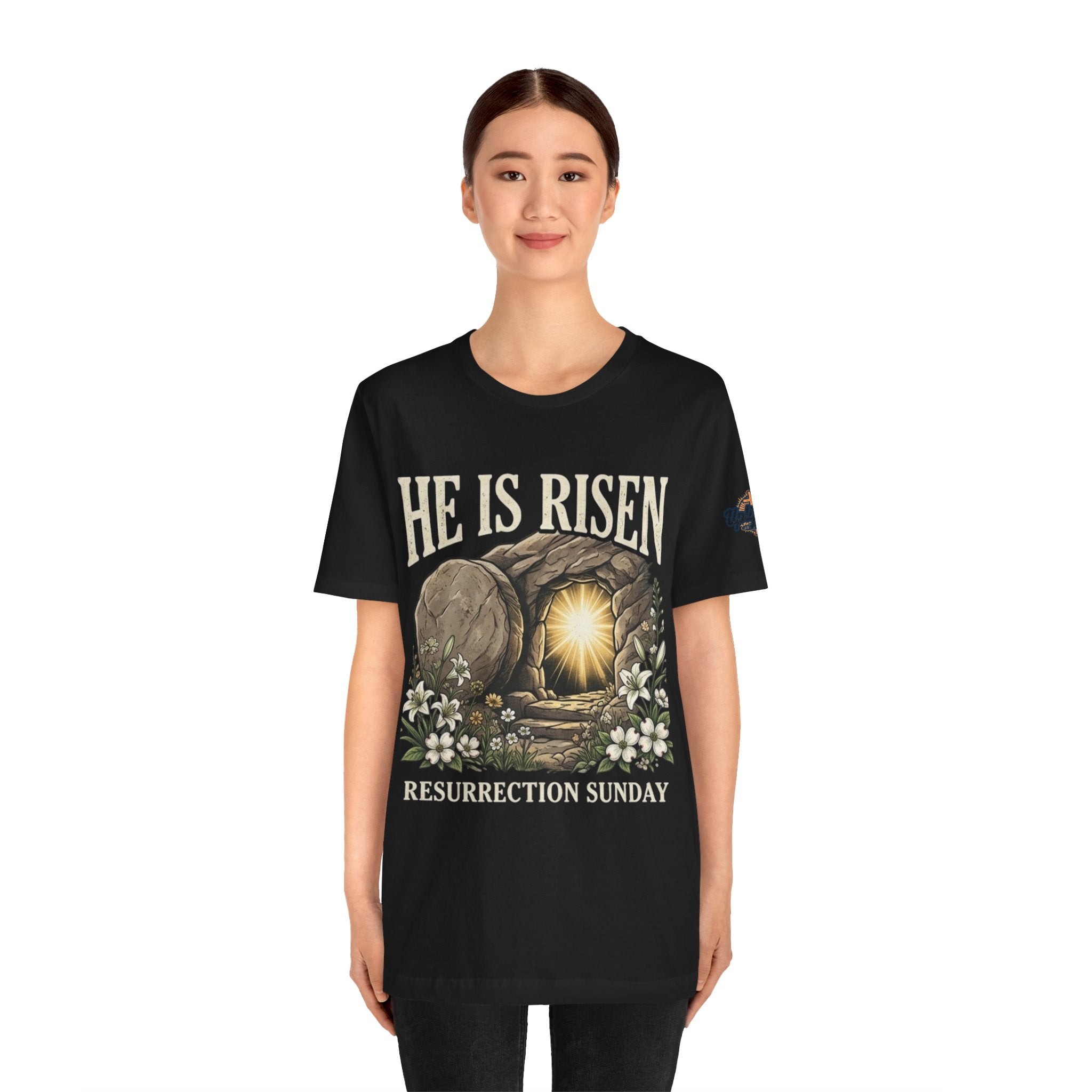 He Is Risen T-Shirt — Jesus Christ Resurrection Easter Tee Printify