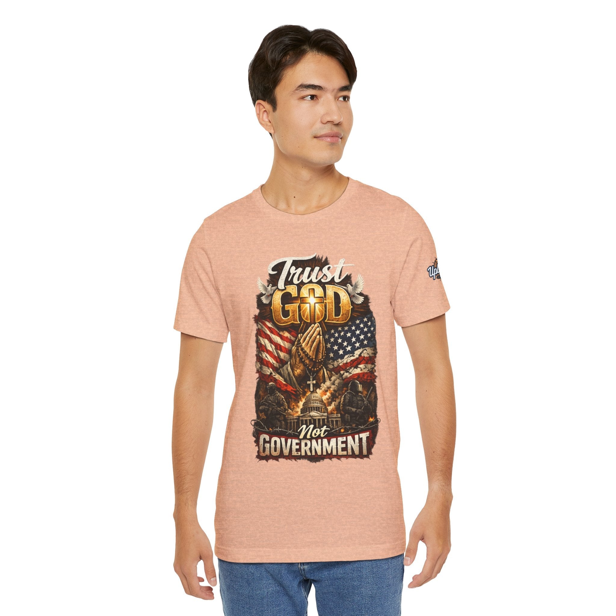 Trust God Not Government T-Shirt — Vintage Patriotic Christian Tee Printify