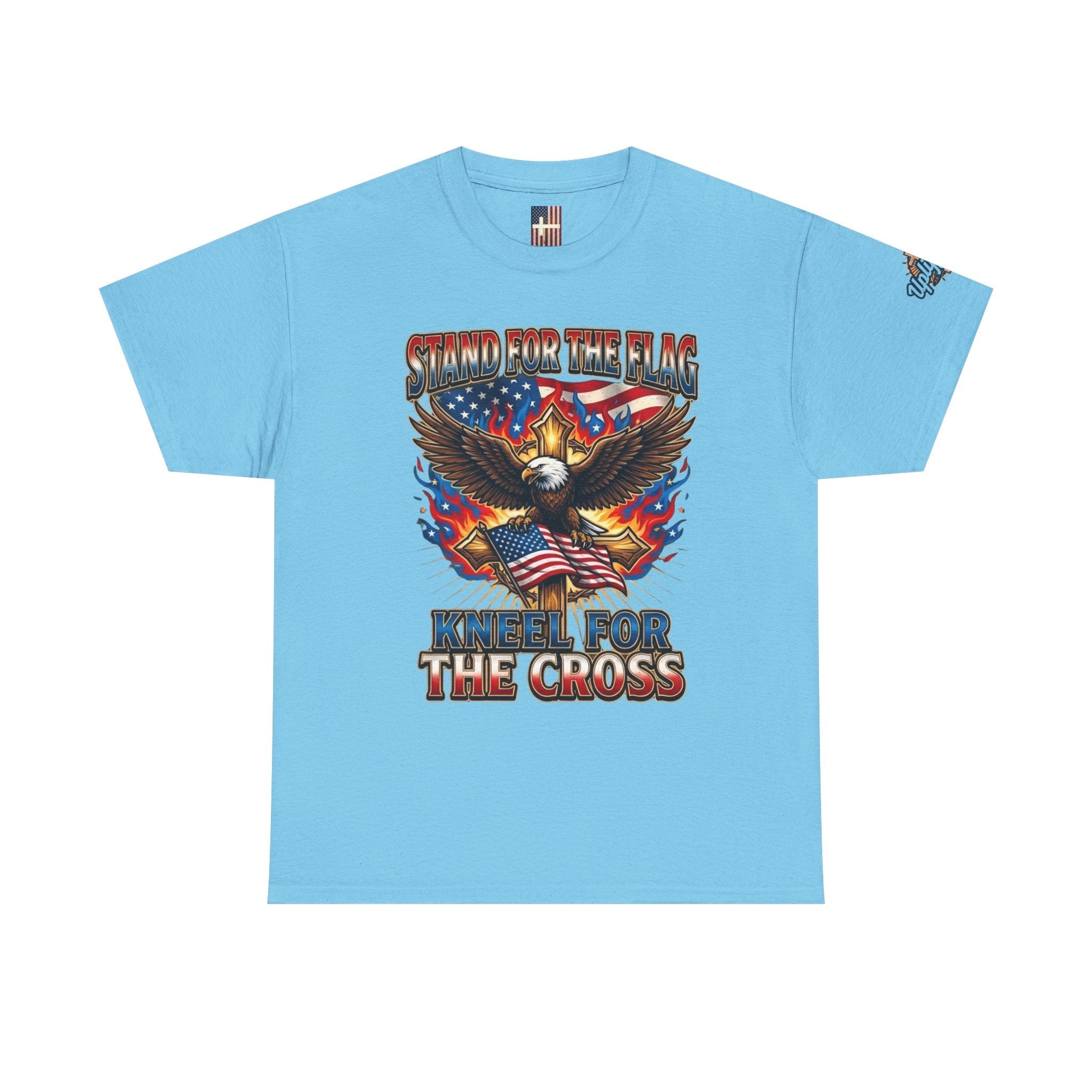 Stand for the Flag Kneel for the Cross T-shirt | Patriotic Eagle T-shirt Printify