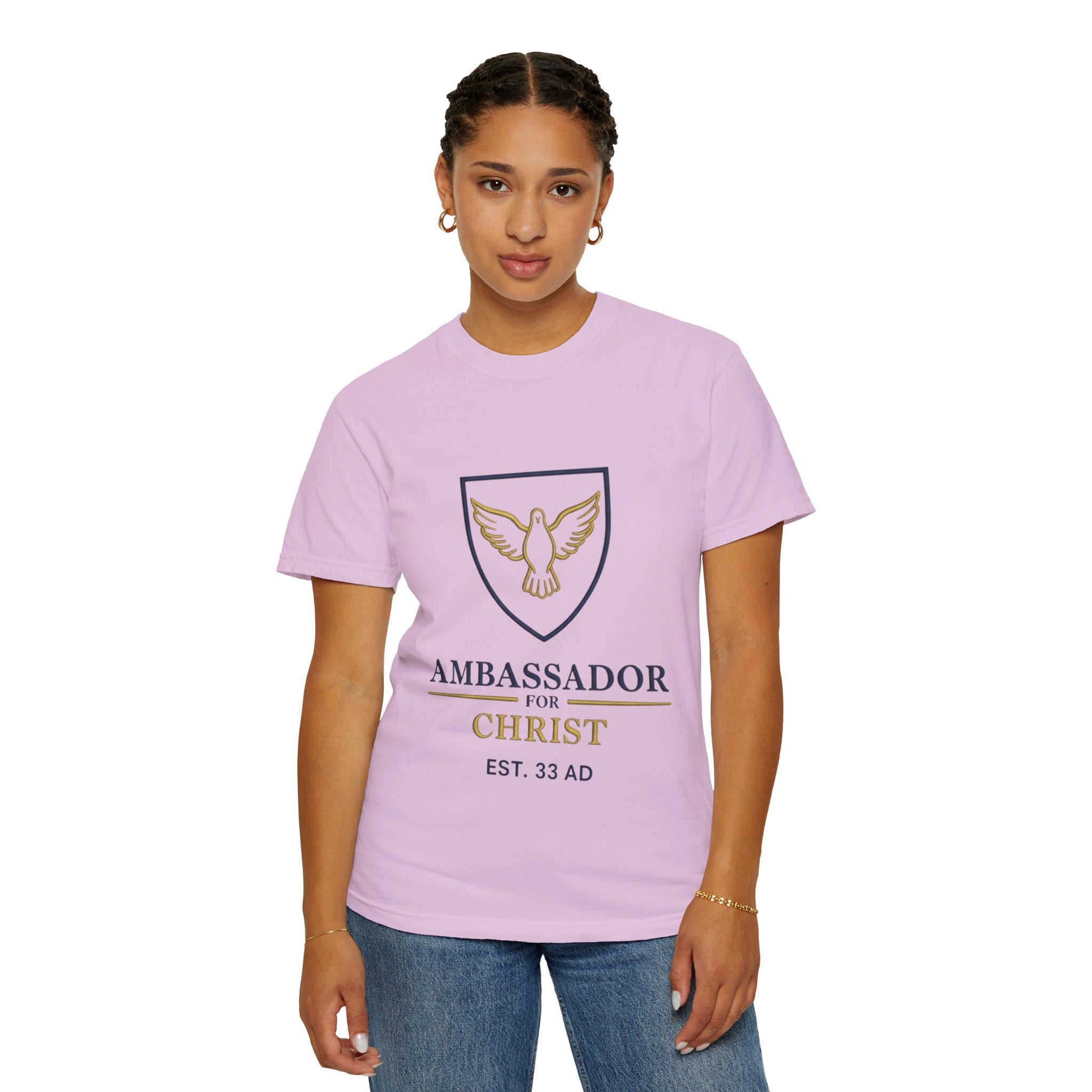 Ambassador for Christ T-Shirt – Established 33 AD Christian Tee for Bold Faith Printify