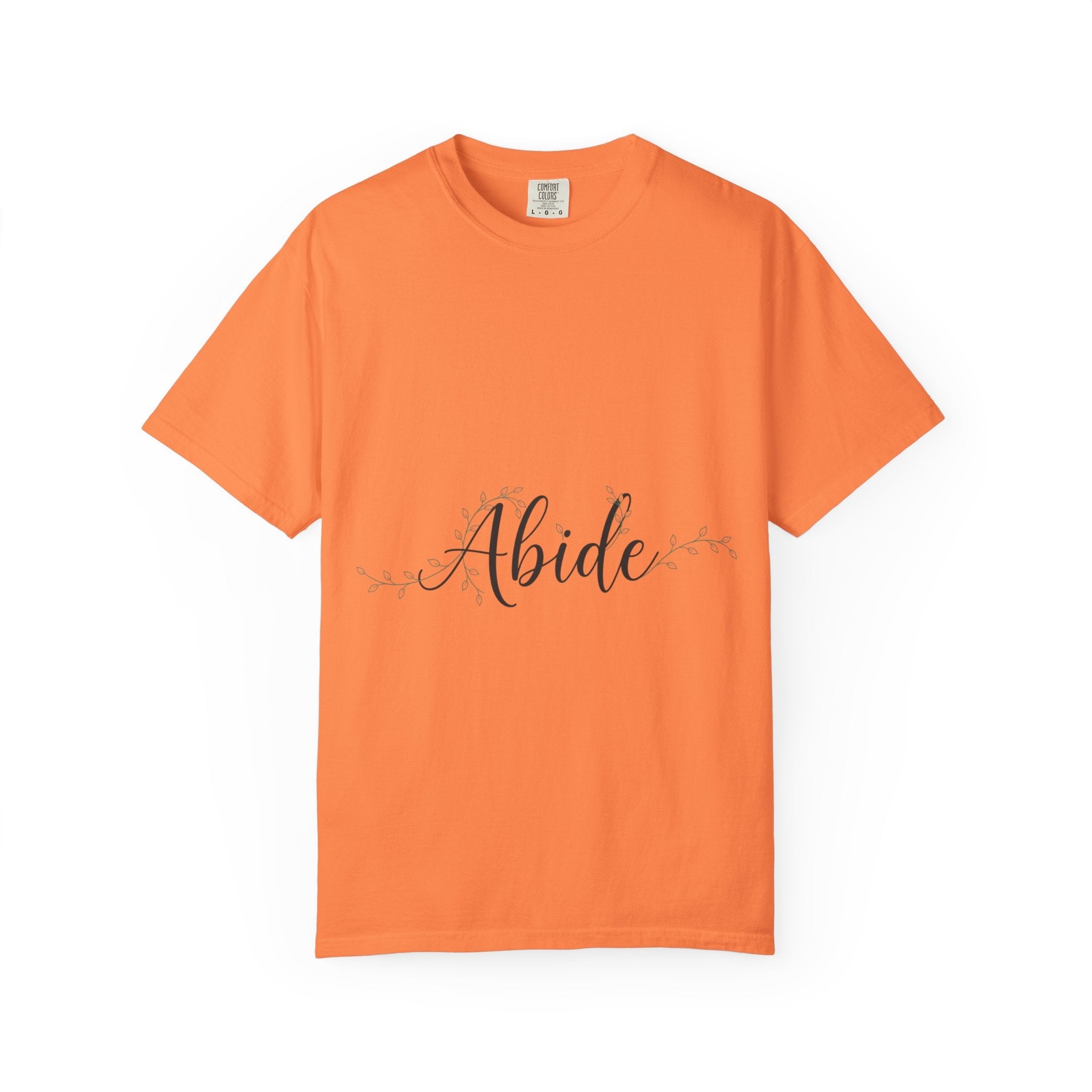 Abide in the Lord T-Shirt – Vine Design Christian Tee for Faithful Hearts Printify