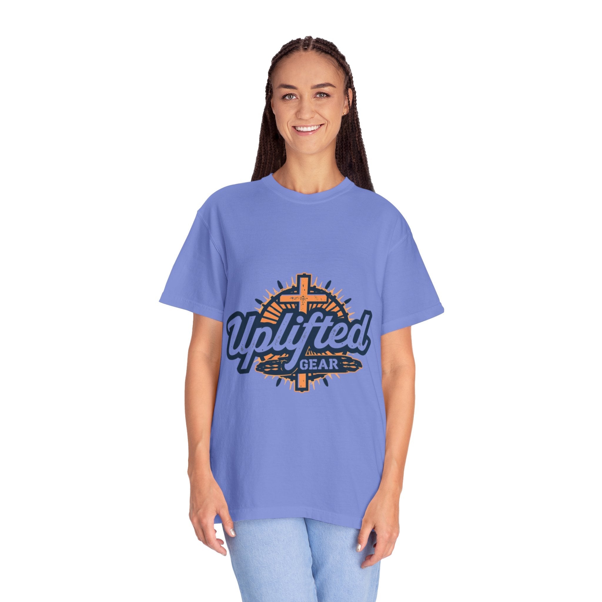 Uplifted Gear Christian T-Shirt – Bold Logo Faith Tee for Inspired Living Printify