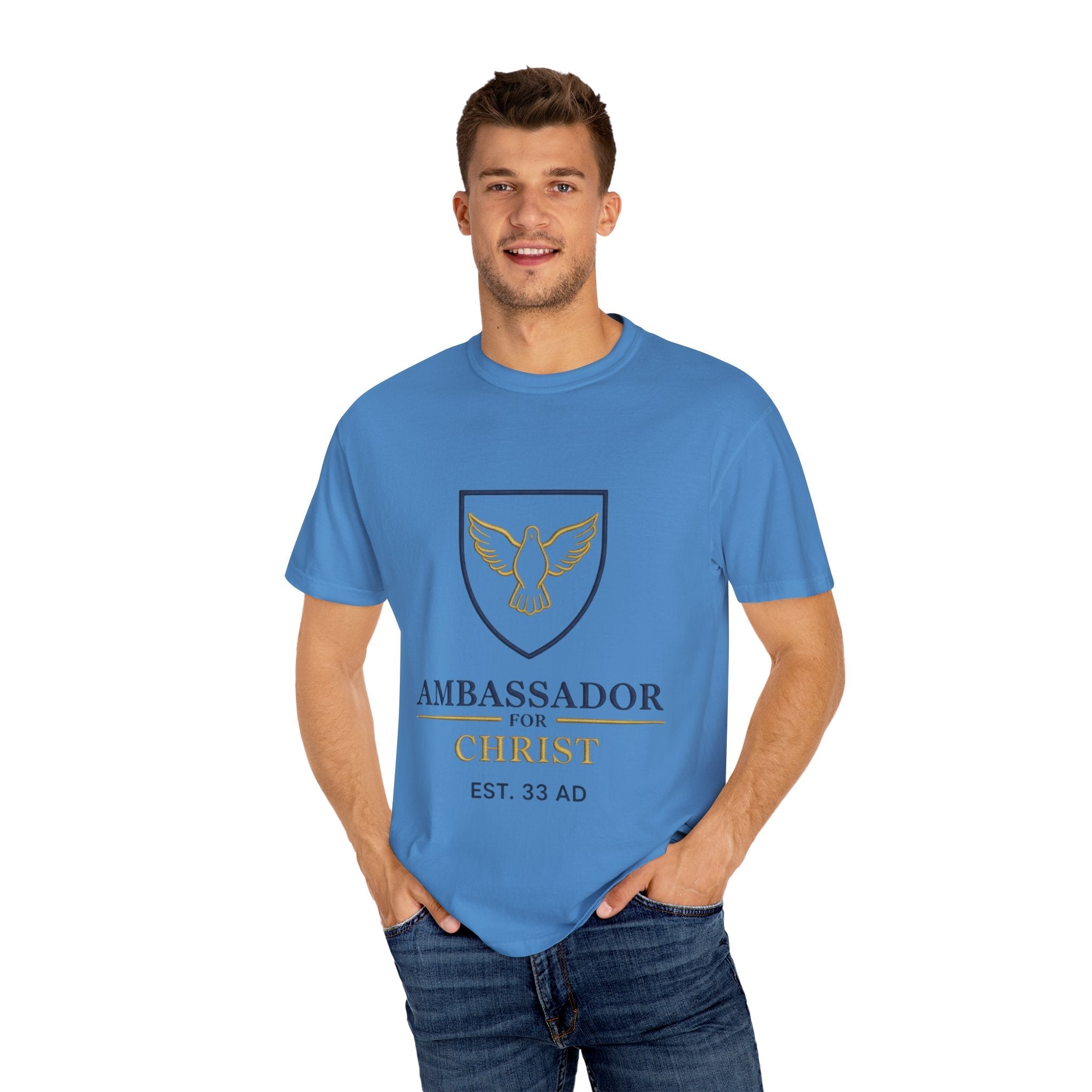 Ambassador for Christ T-Shirt – Established 33 AD Christian Tee for Bold Faith Printify