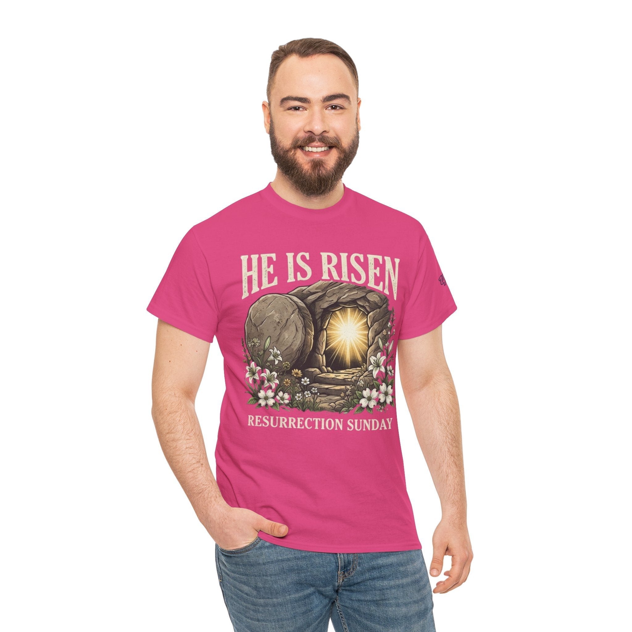 He Is Risen T-Shirt — Jesus Christ Resurrection Easter Tee Printify