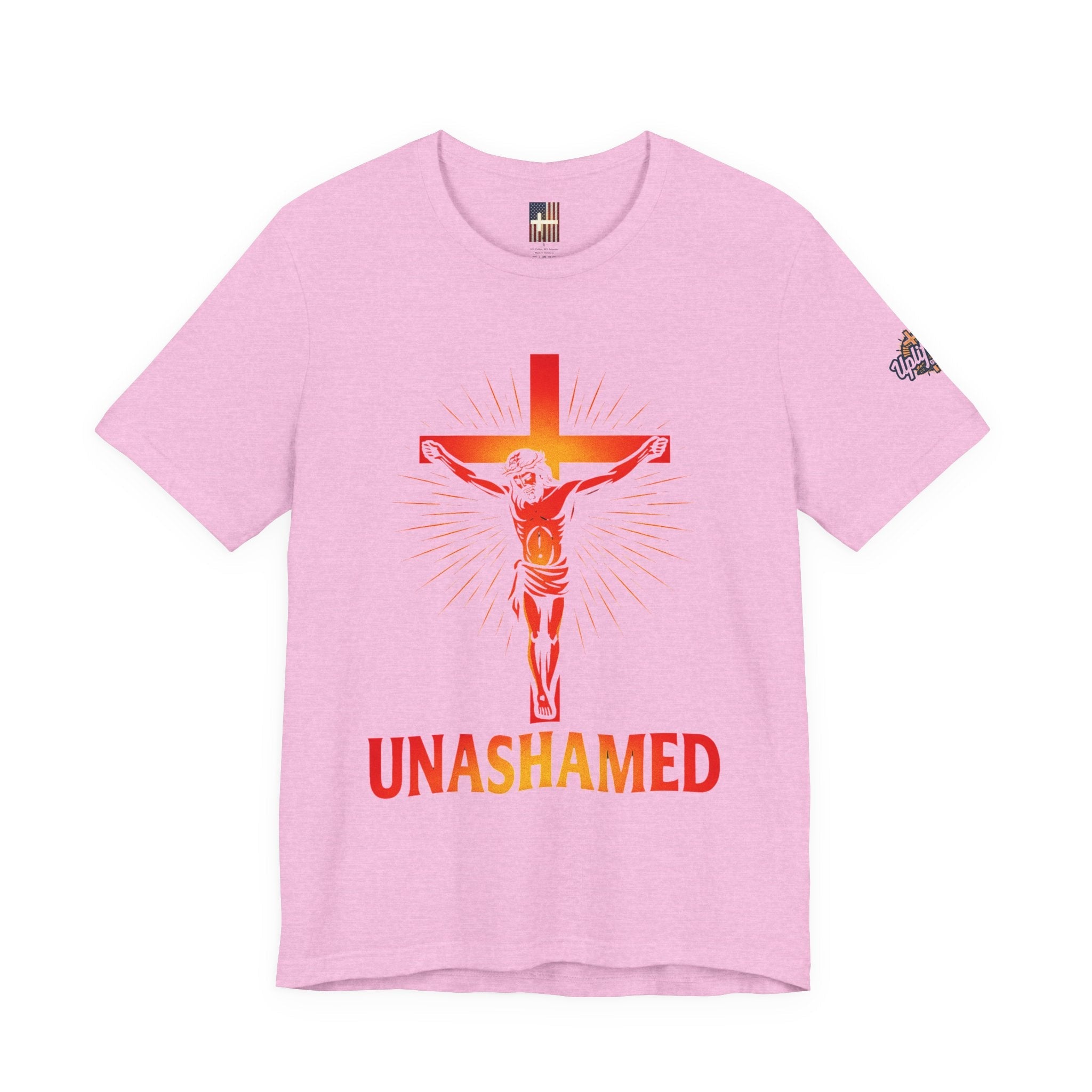 Unashamed T-shirt – Romans 1:16 Crucifixion Christian t-shirt for Bold Unwavering Faith Printify