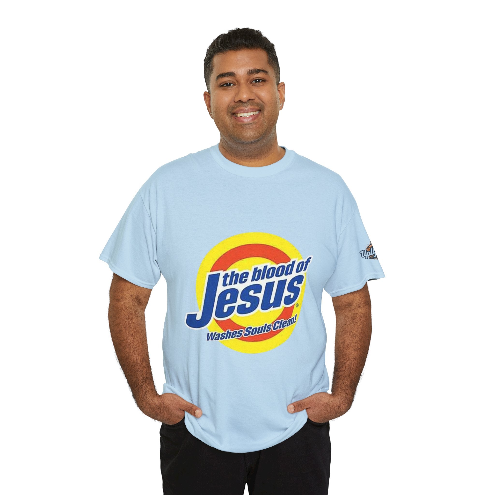 Blood of Jesus Washes Souls Clean T-shirt - Funny Tide Parody - Christian Faith T-shirt Printify