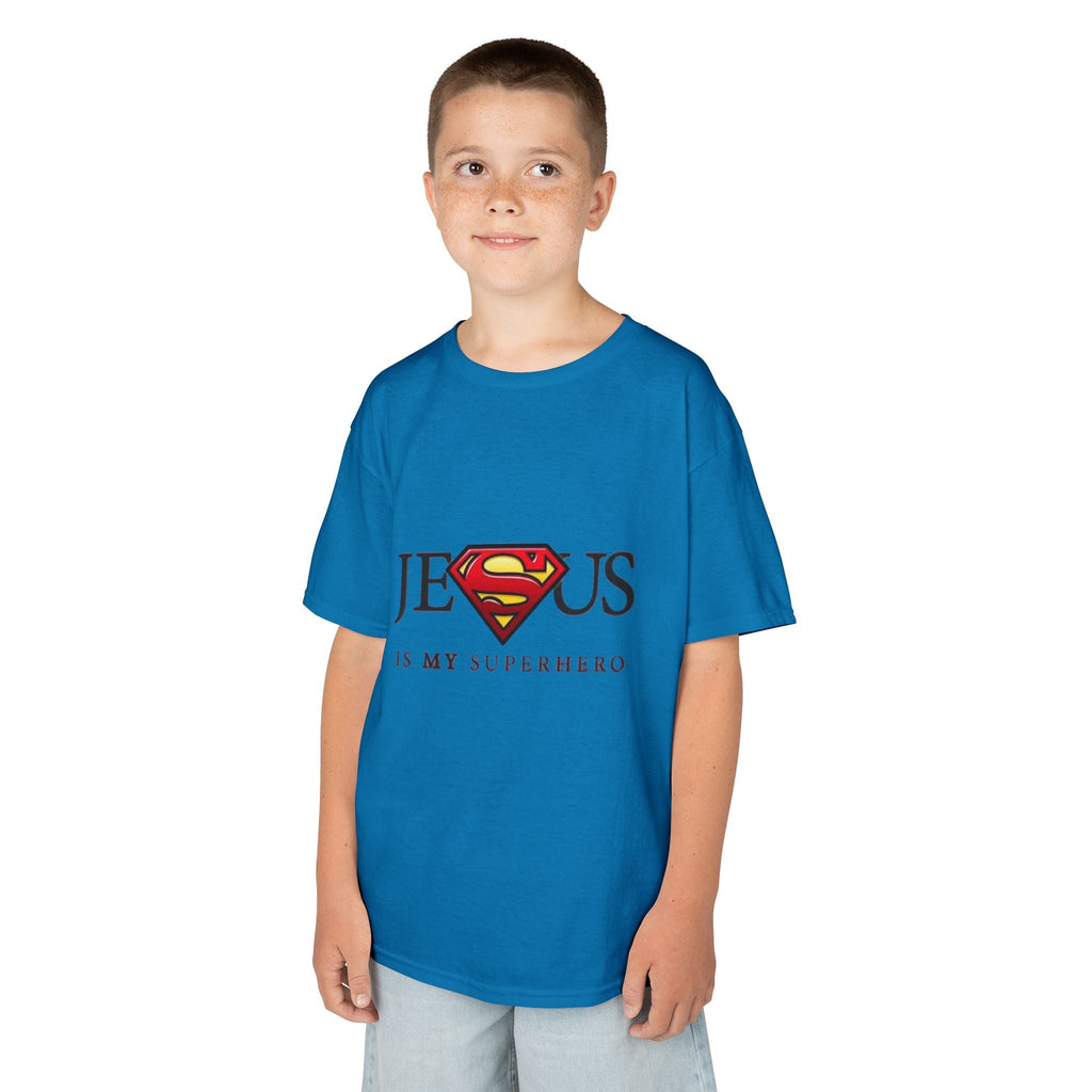 Jesus Is My Superhero T-Shirt — Faith-Based Superman-Inspired Tee Printify