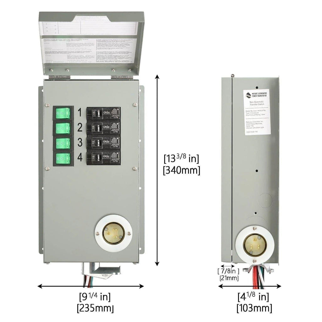 Nature's Generator 120V 15A 4-Circuit Manual Transfer Switch Nature's Generator