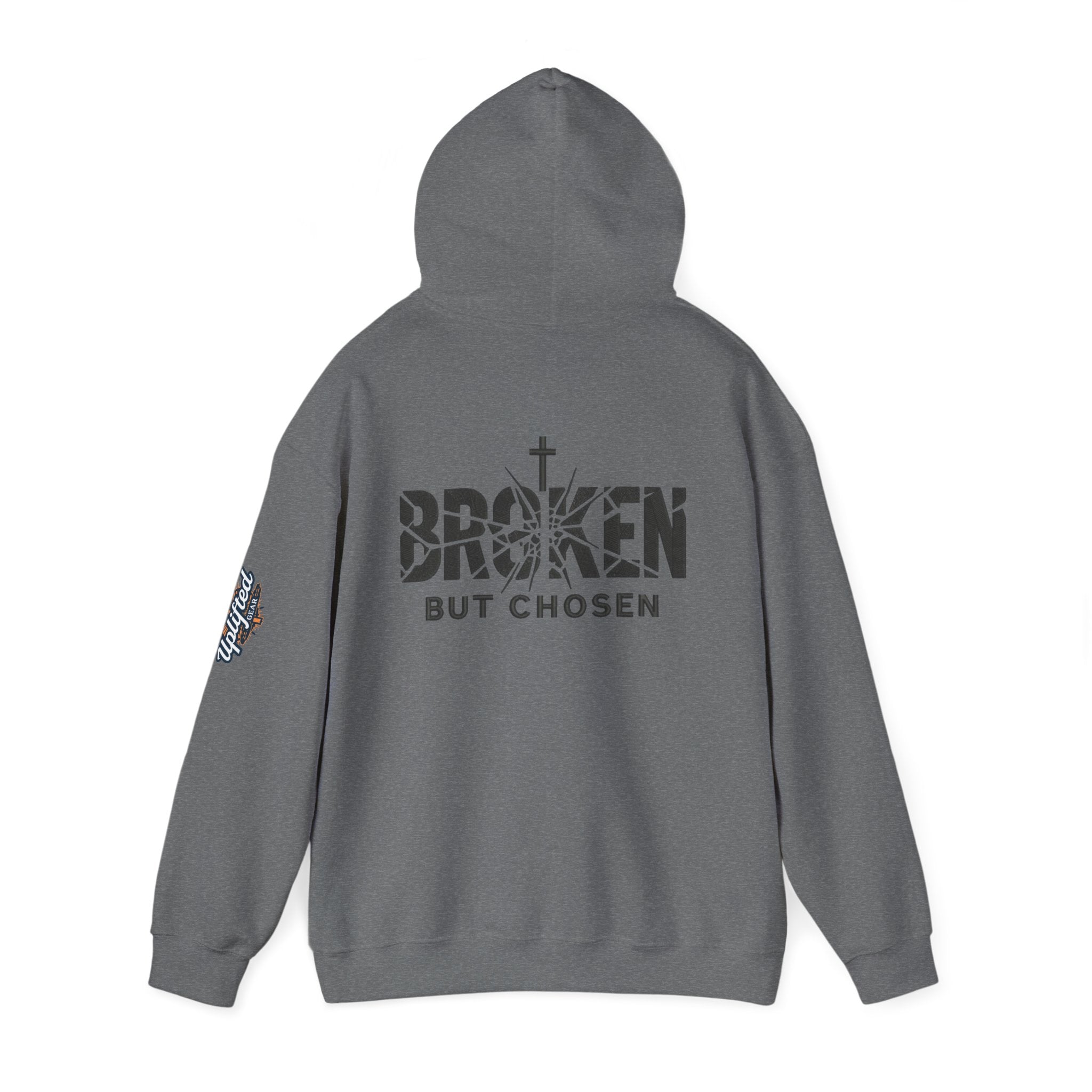 Broken But Chosen Hoodie — Christian Faith Graphic Sweatshirt Printify