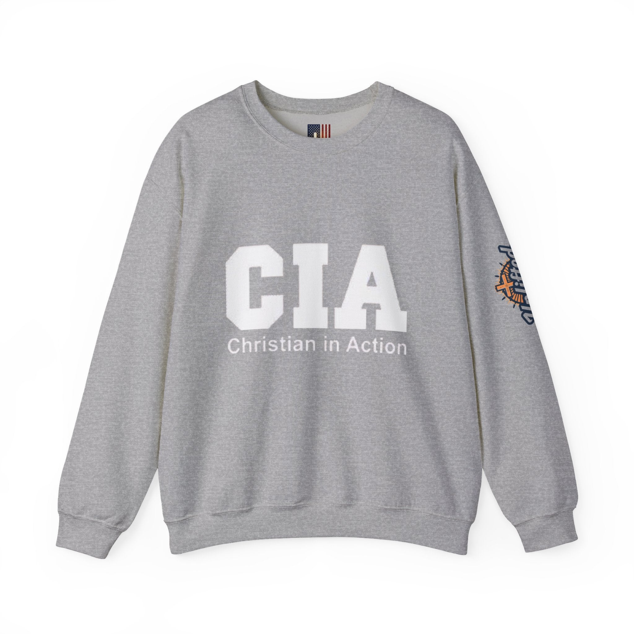 CIA Christian in Action Sweatshirt - Funny Faith Parody Sweatshirt - Mission Ready Apparel Printify