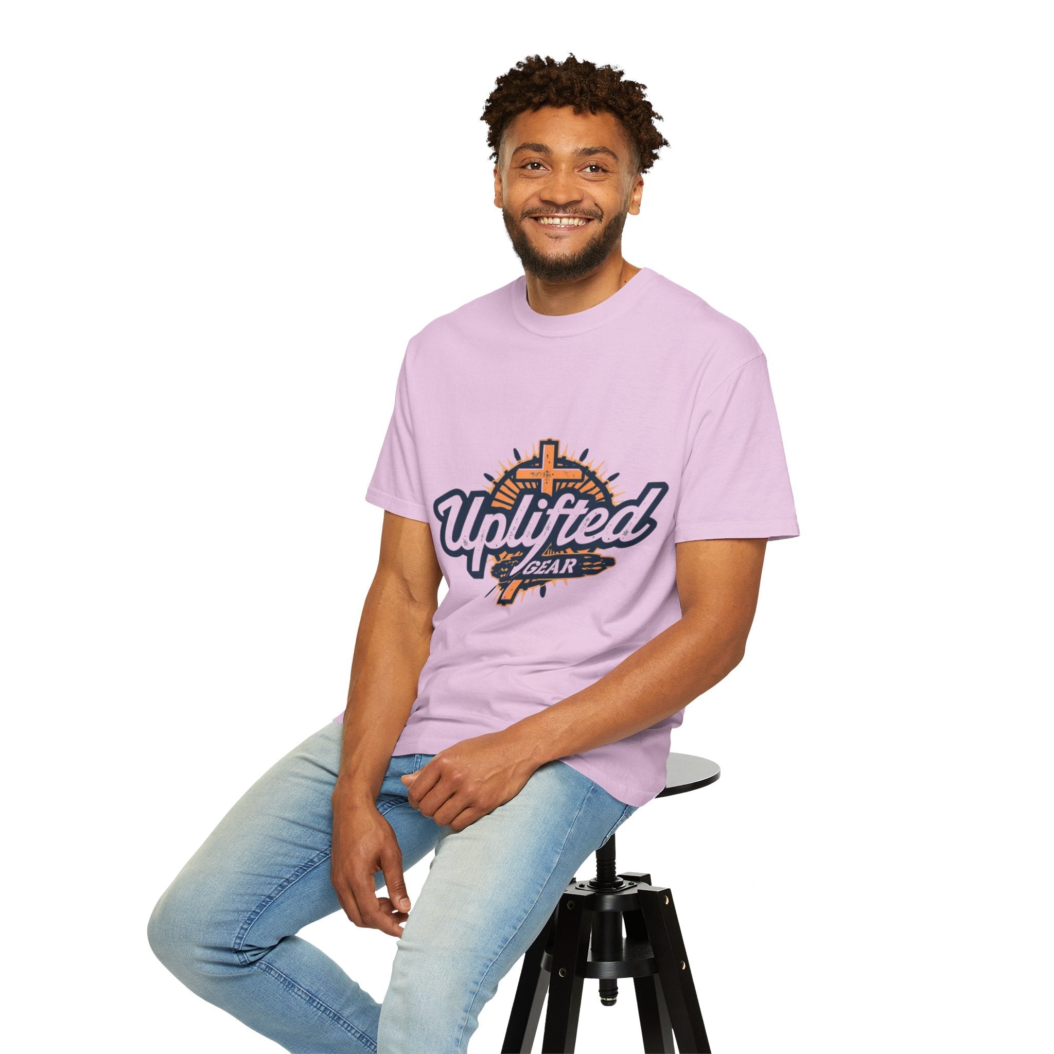 Uplifted Gear Christian T-Shirt – Bold Logo Faith Tee for Inspired Living Printify