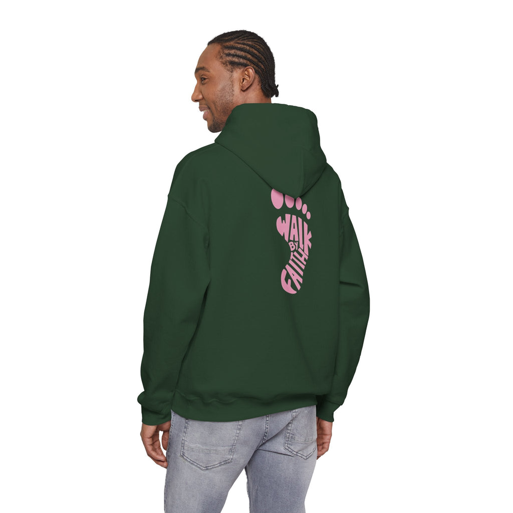 Walk By Faith Footprint Hoodie Printify
