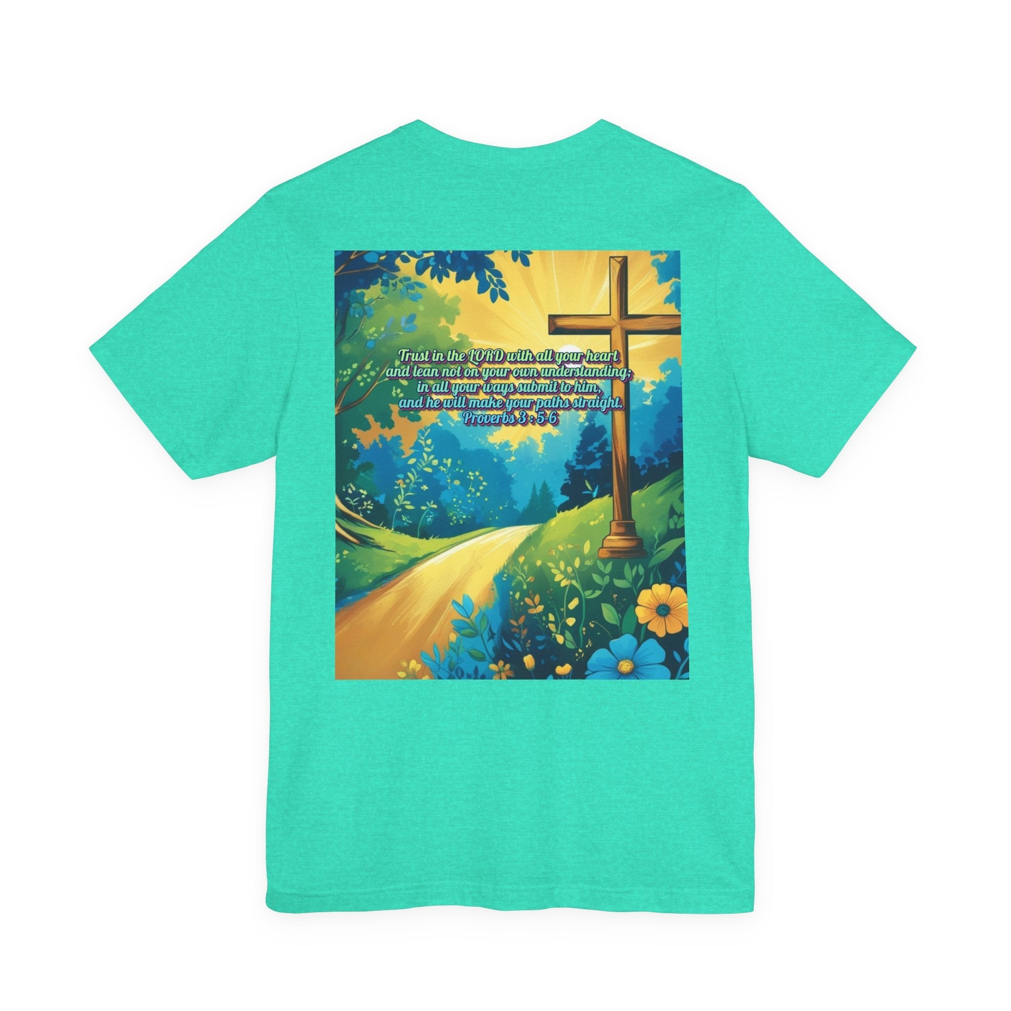 Trust in The Lord Proverbs 3:5-6 Biblical Design Unisex Jersey Short Sleeve Tee Printify