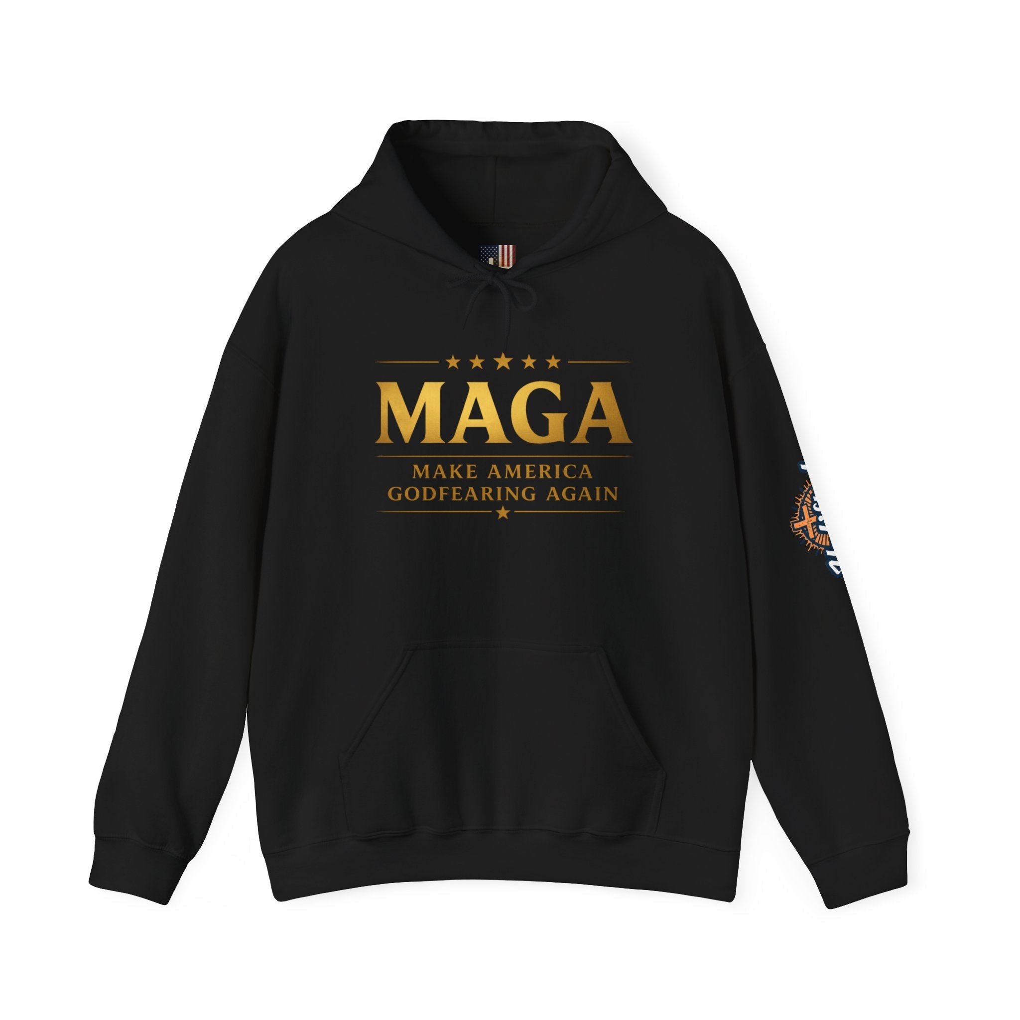 Hoodie - MAGA "Make America Godfearing Again" Political Graphic Hoodie Printify