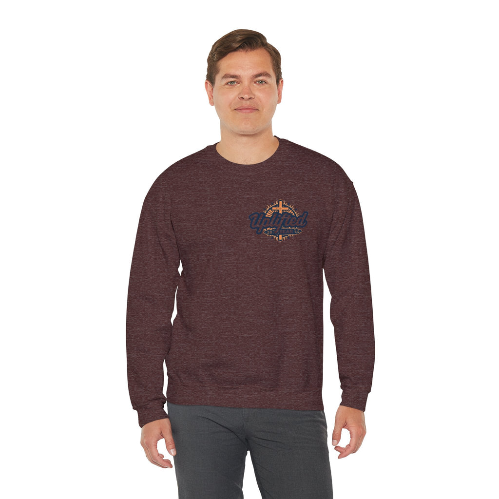 Jesus is King Sweatshirt – Bold Crown & Cross Christian Hoodie for Eternal Faith & Comfort Printify