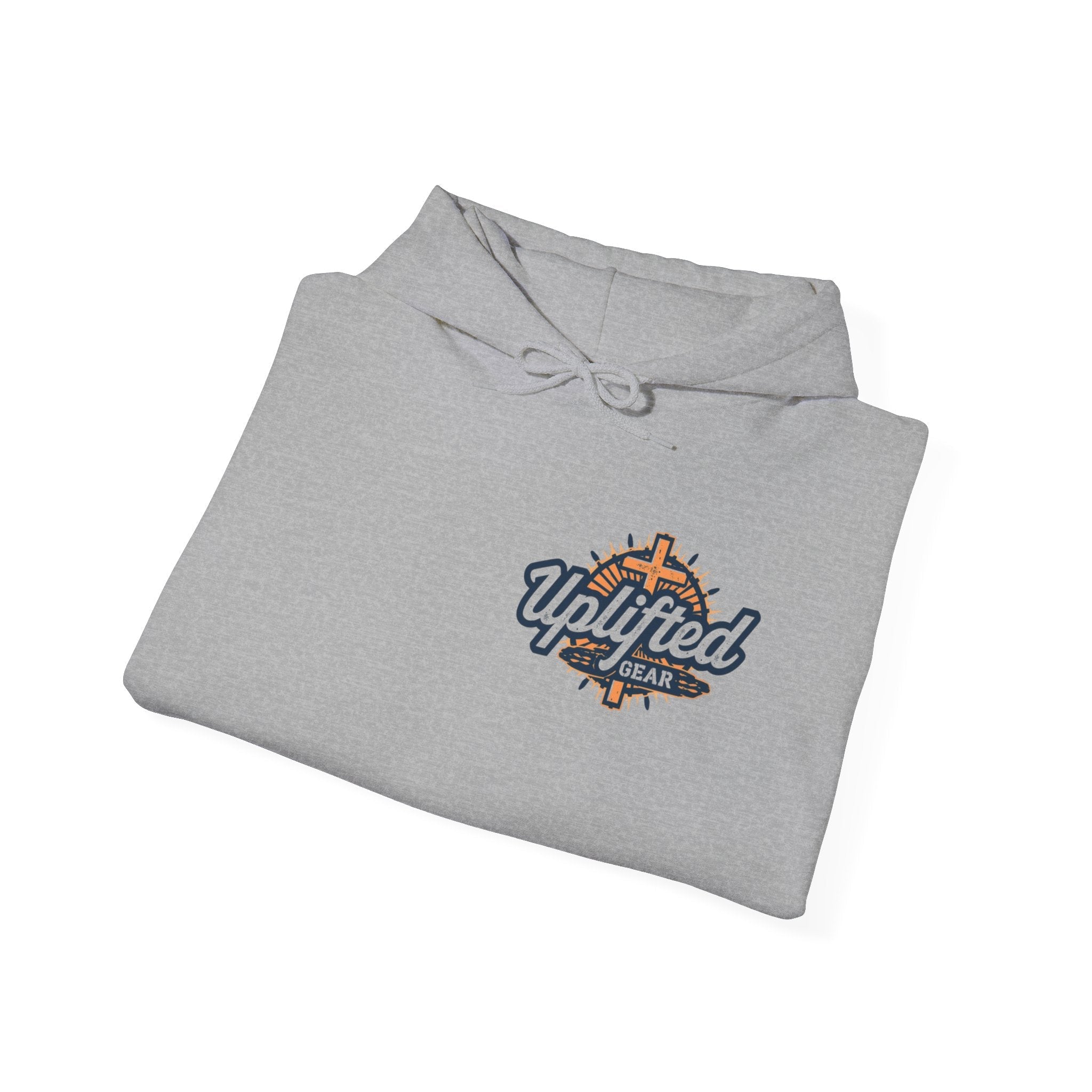 Uplifted Gear Christian Hoodie – Bold Logo Faith Hoodie for Inspired Living Printify