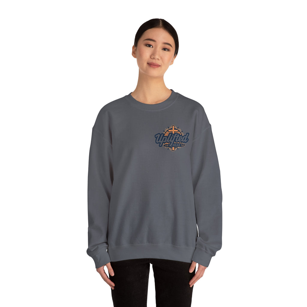 Trust in The Lord Proverbs 3:5-6 Biblical Design Crewneck Sweatshirt Printify