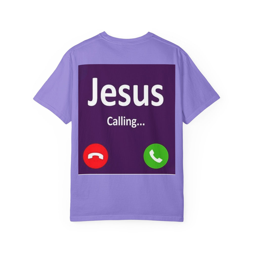 Jesus Calling T-shirt, – Funny Cell Phone Screen Christian T-shirt, for Divine Connection & Faith Humor Printify