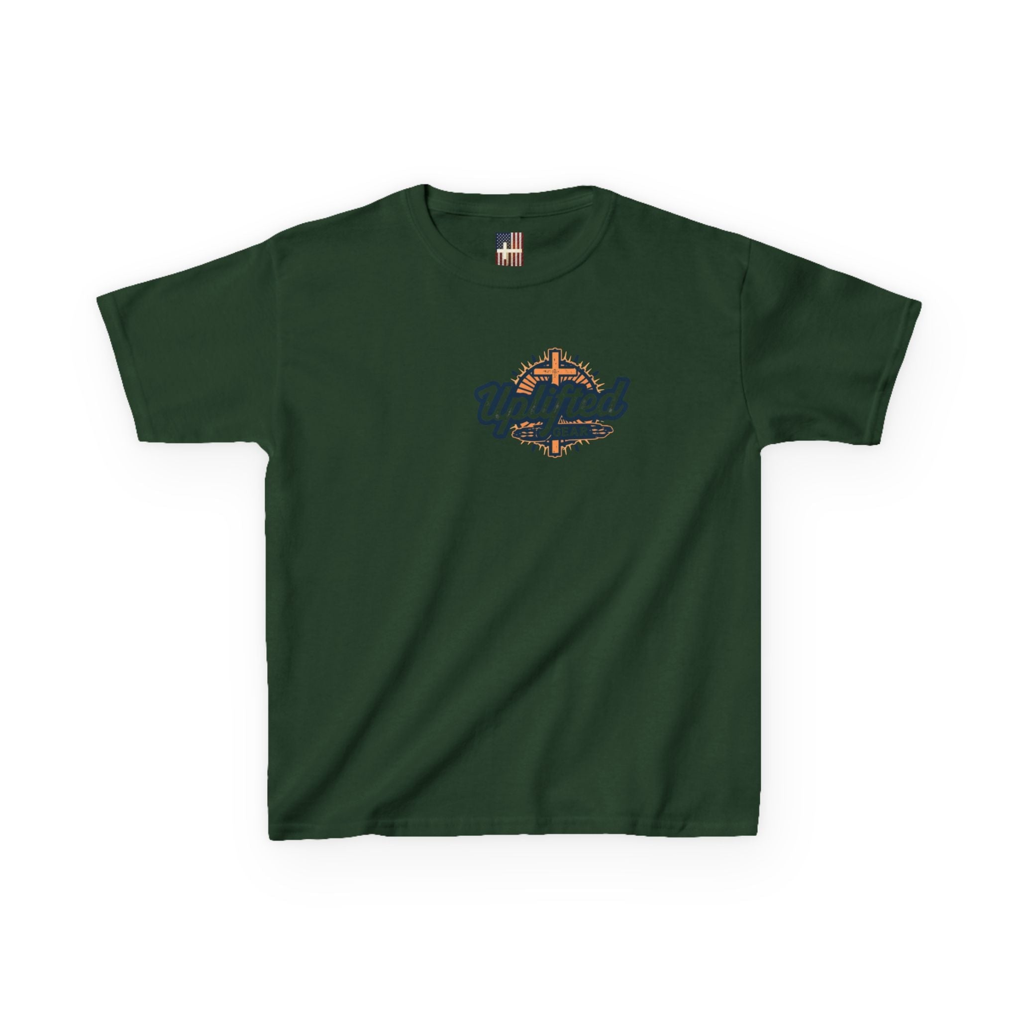 ✨ Chosen. Loved. Redeemed. – Elegant Christian Kids T-Shirt | Gold Foil Faith Tee | Subtle Cross & Heart Design | Inspirational Bible Verse Apparel by Uplifted Gear Printify