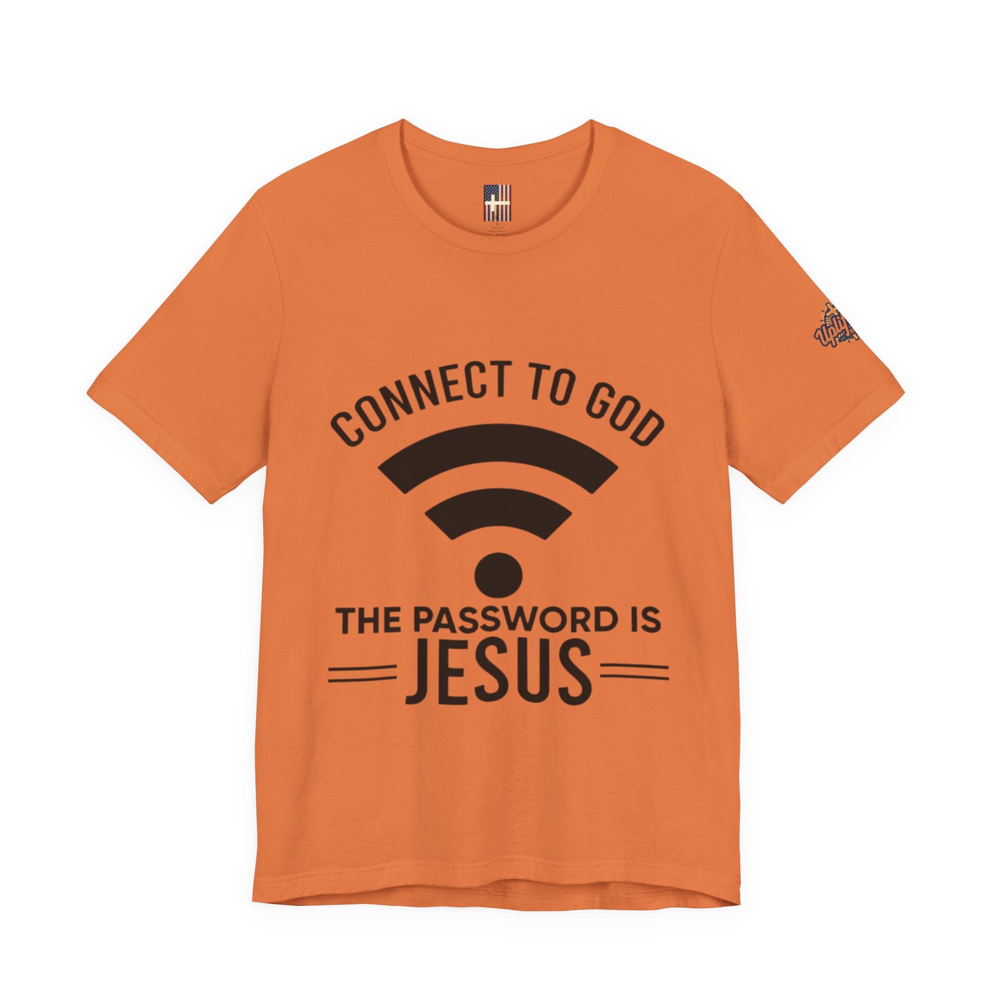 Connect to God T-shirt - WIFI Password is Jesus - Funny Christian Faith T-shirt Printify