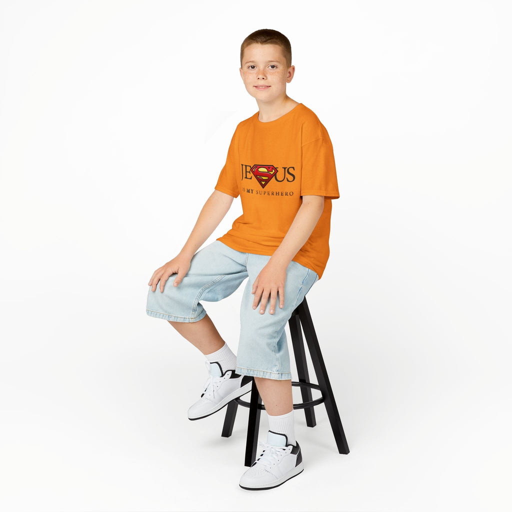 Jesus Is My Superhero T-Shirt — Faith-Based Superman-Inspired Tee Printify