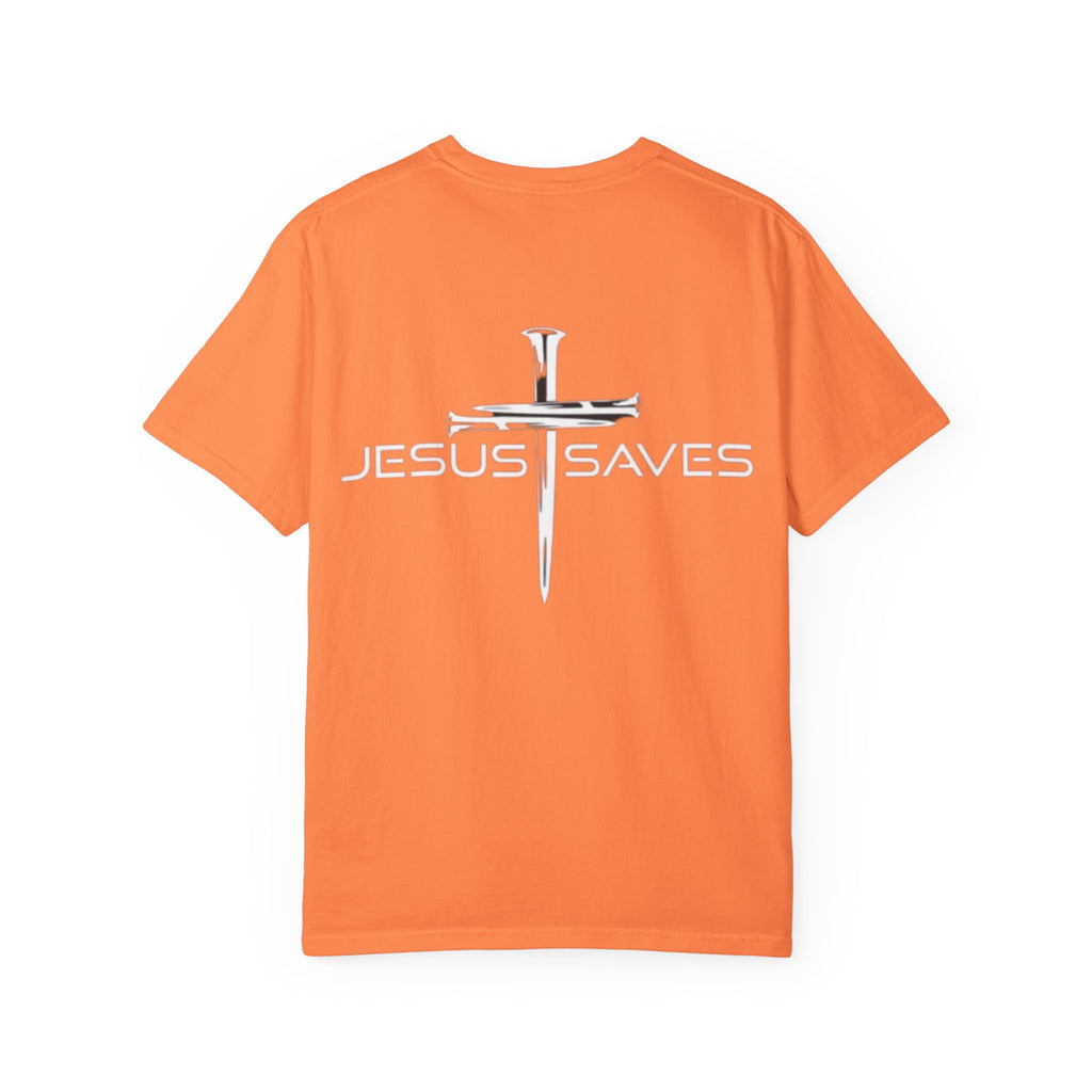Jesus Saves T-shirt – 3 Nails Crucifix Cross Christian T-shirt for Redemption Faith & Bold Salvation