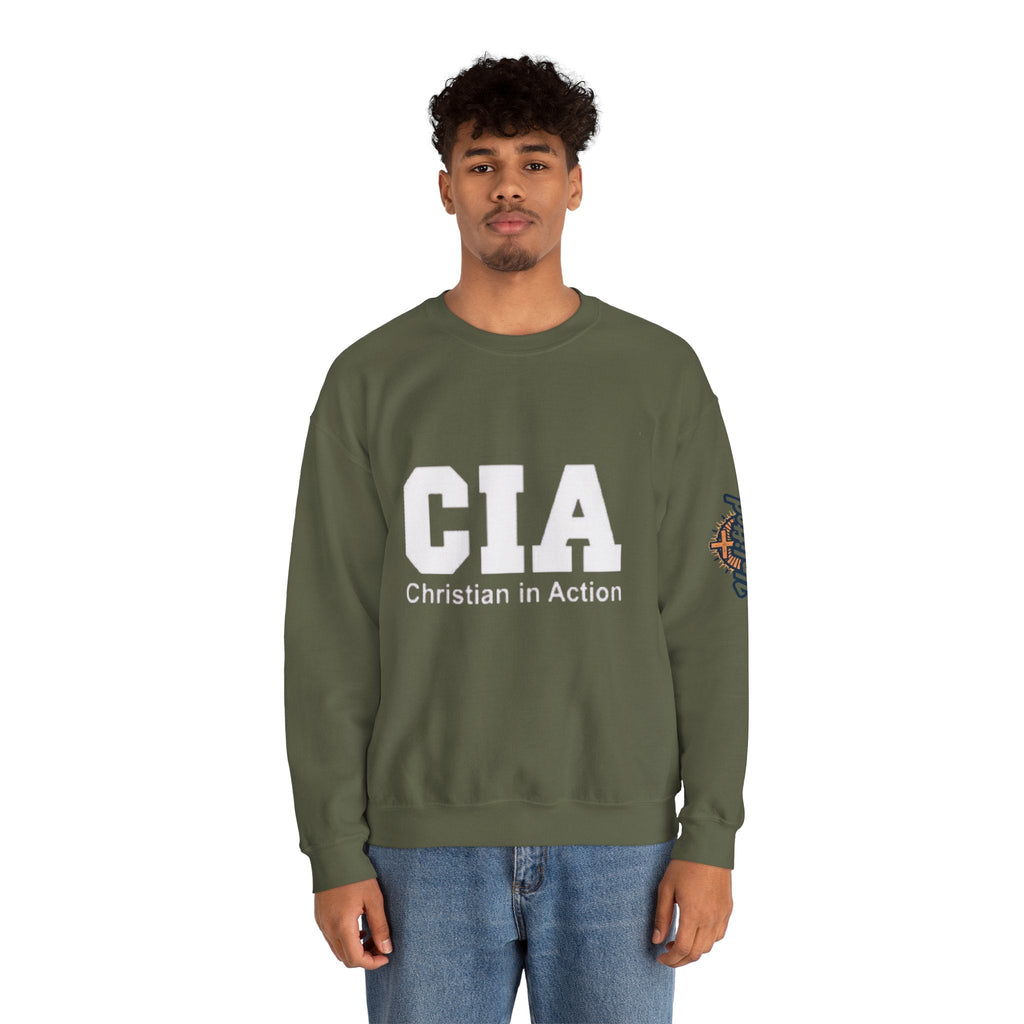 CIA Christian in Action Sweatshirt - Funny Faith Parody Sweatshirt - Mission Ready Apparel Printify