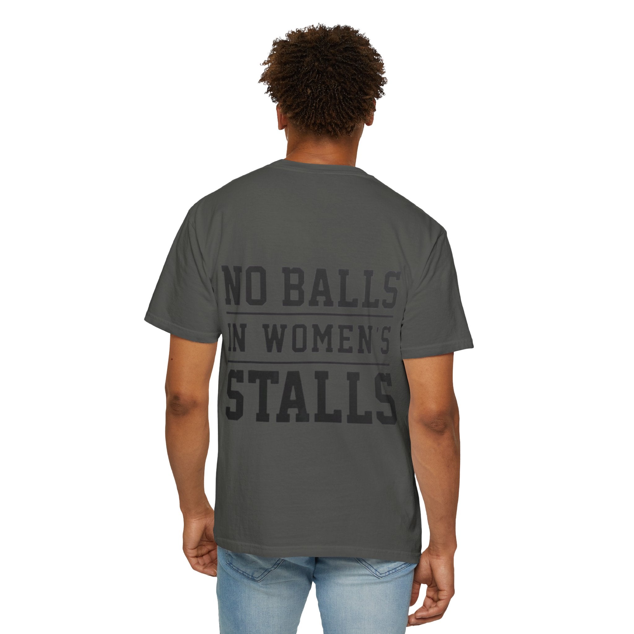 No Balls in Women’s Stalls Graphic Tee — Uplifted Sports Vibe T-Shirt Printify