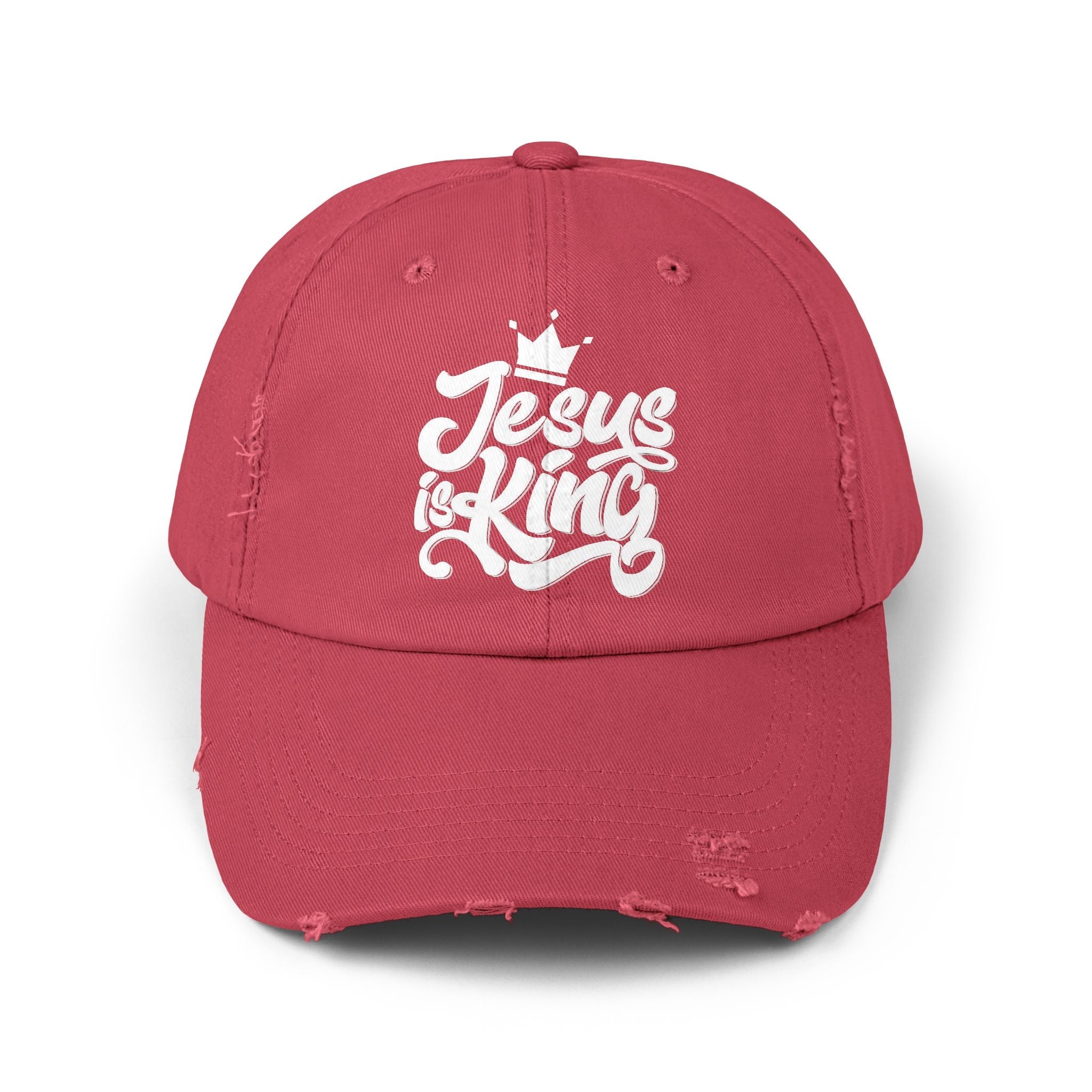 Jesus is King Hat – Bold Crown & Cross Embroidered Christian Cap for Eternal Faith Printify
