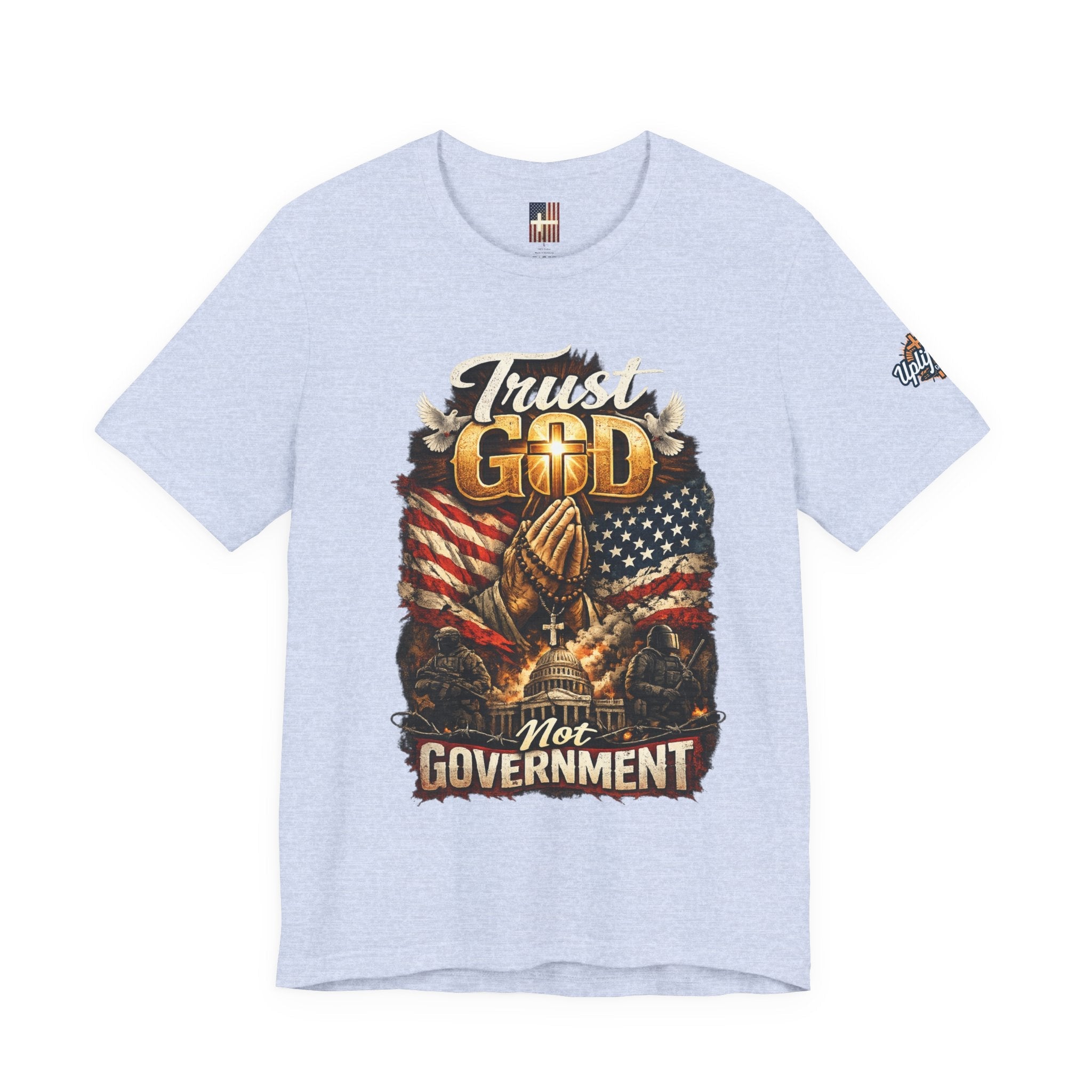 Trust God Not Government T-Shirt — Vintage Patriotic Christian Tee Printify