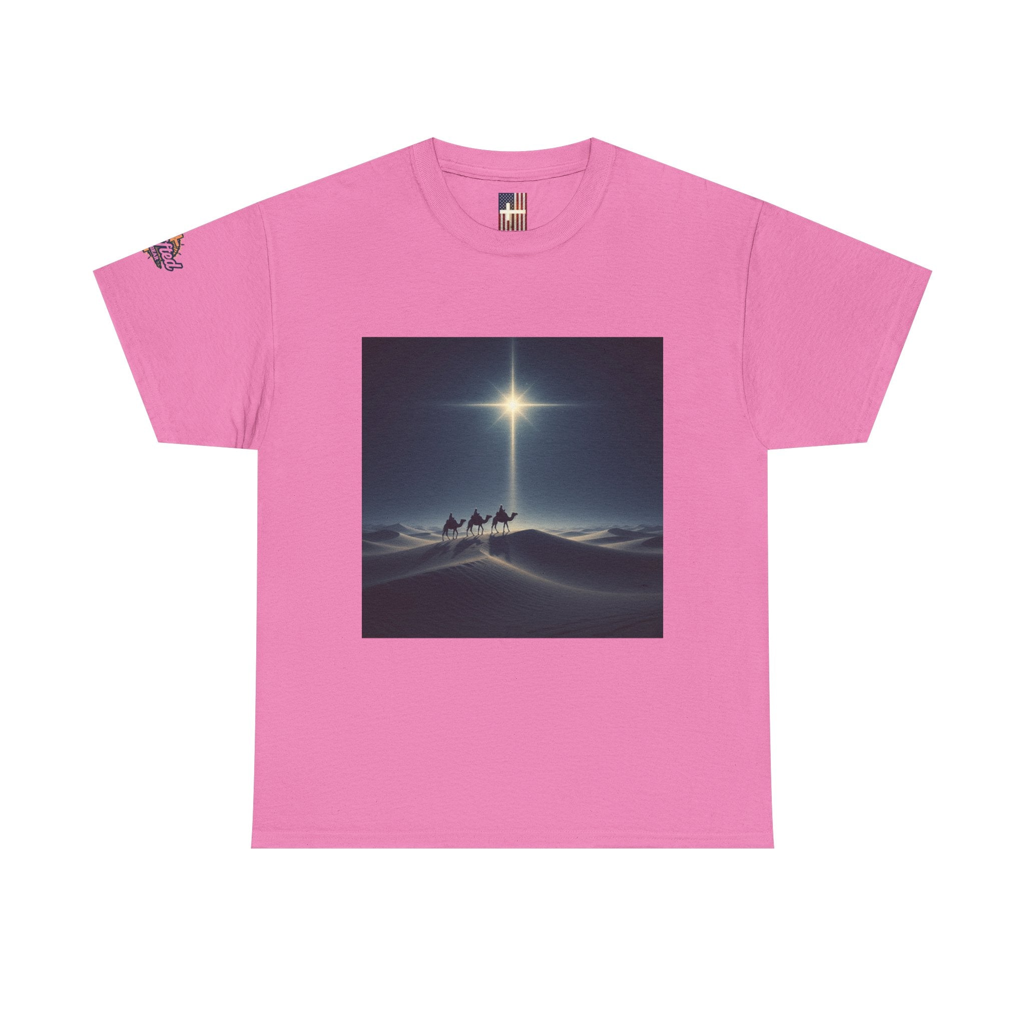 3 Wise Men T-shirt – Magi Camels Nativity Journey Christian Christmas T-shirt for Epiphany Faith & Holy Night Printify