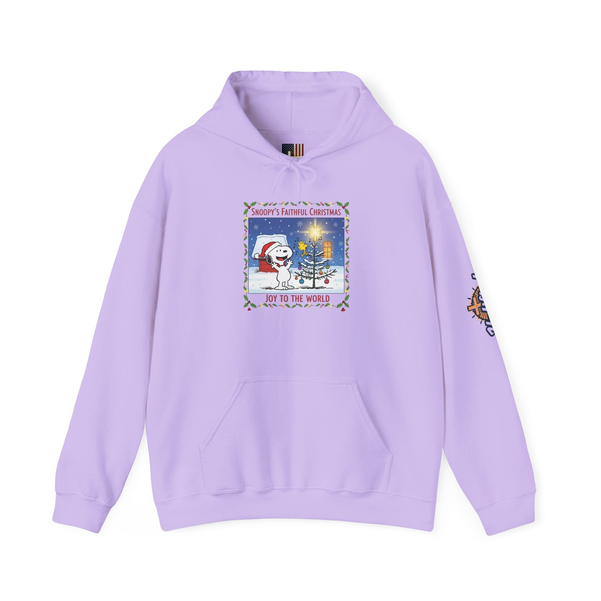 🎄 Faithful Christmas Friends – Christian Holiday Hoodie | Festive Tree & Cartoon Duo | Heartwarming Christmas Tee by Uplifted Gear Printify