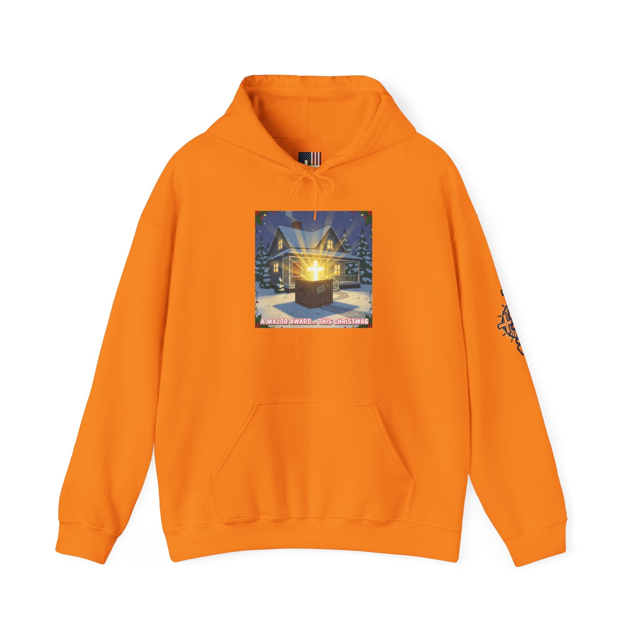 A Major Award This Christmas Hoodie – Fragile Leg Lamp Parody Cross Unboxing Christian Sweatshirt for Hilarious Faith & Holiday Glow Printify