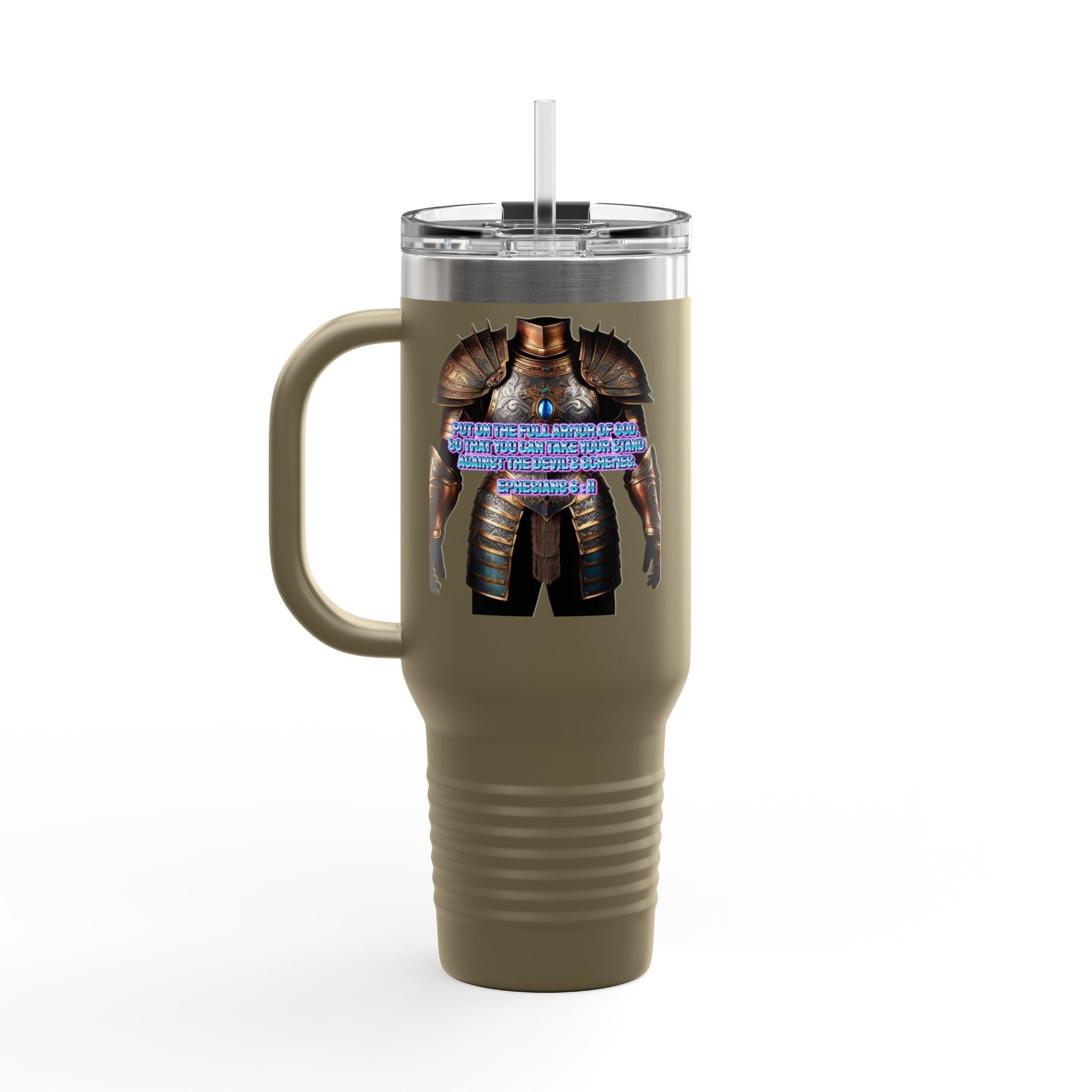 Religious Graphic Armor Of God Design - Insulated Travel Mug, 40oz Printify
