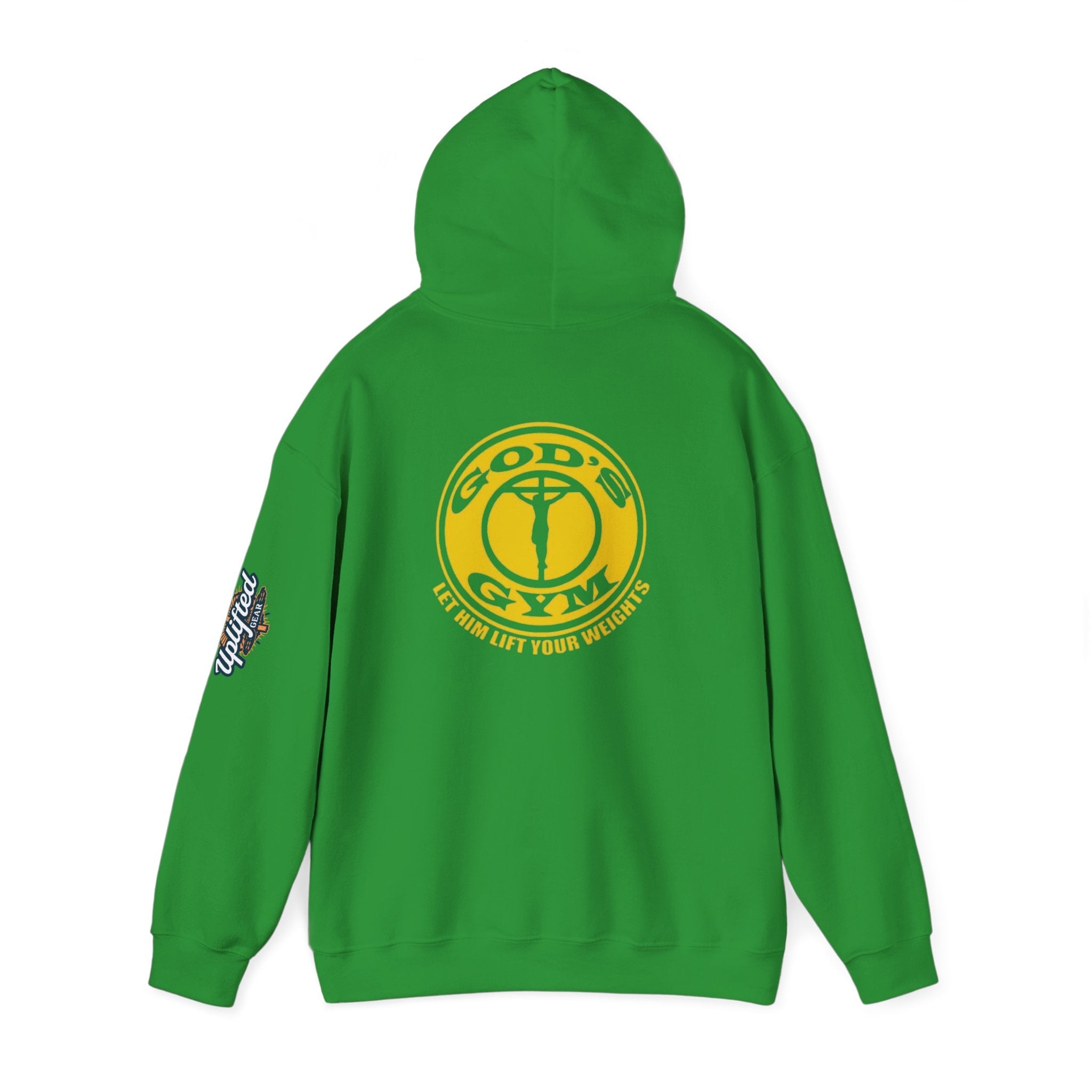 God's Gym Hoodie — "Let Him Lift Your Weights" Christian Fitness Hoodie Printify