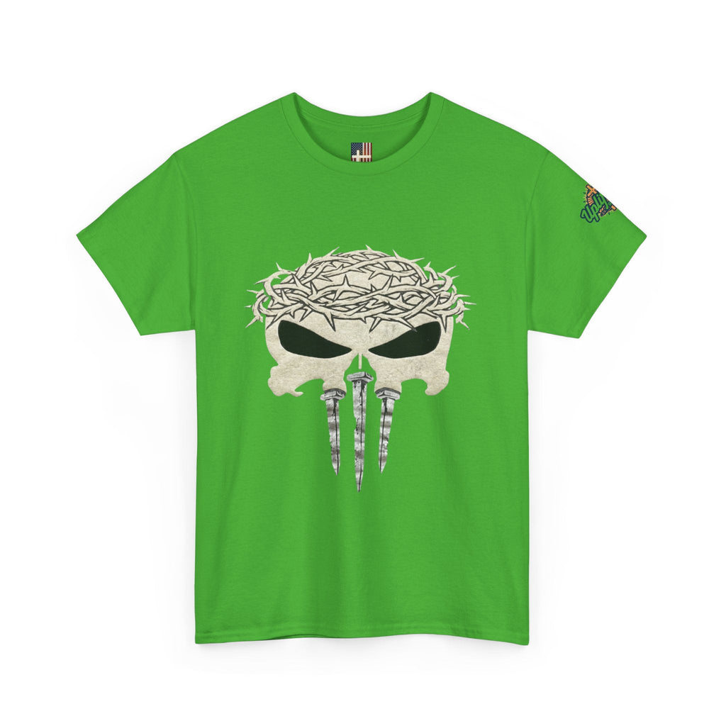 Christian Skull T-shirt - Crown of Thorns & Nails - Warrior Faith T-shirt Printify