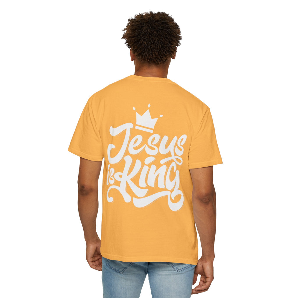 Jesus is King T-Shirt – Bold Christian Faith Tee with Crown & Cross for Eternal Reign Printify