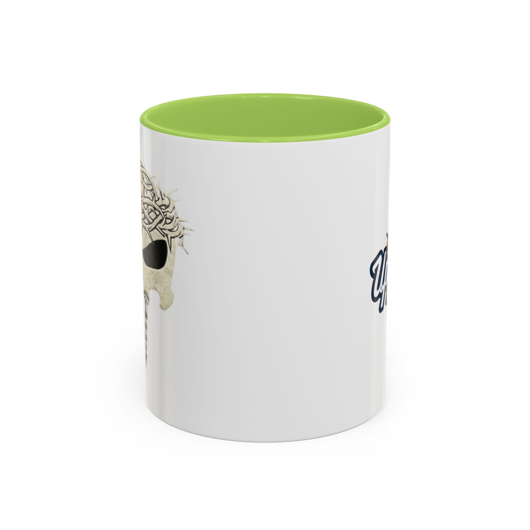 Christian Skull Coffee Mug — Crown of Thorns “Warrior Faith” (11/15 oz) Printify