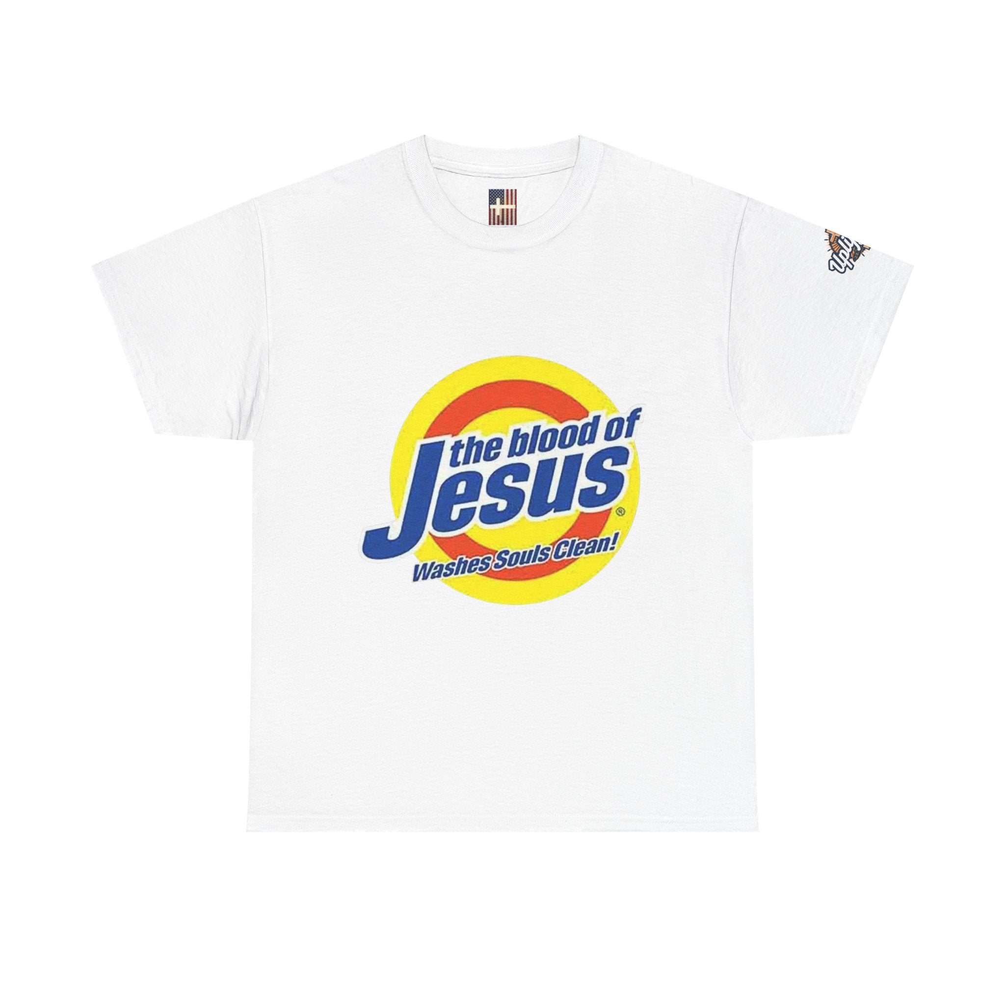 Blood of Jesus Washes Souls Clean T-shirt - Funny Tide Parody - Christian Faith T-shirt Printify