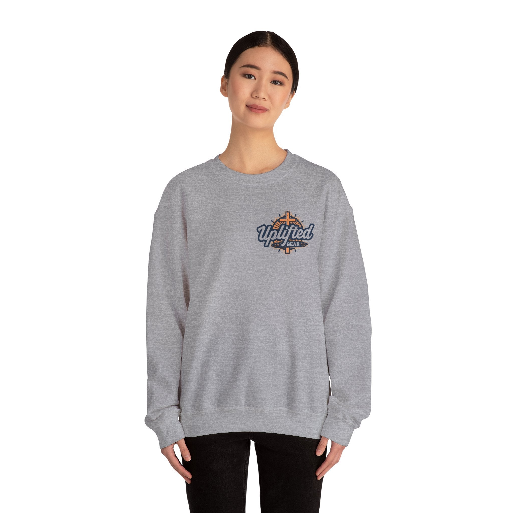 Jesus is King Sweatshirt – Bold Crown & Cross Christian Hoodie for Eternal Faith & Comfort Printify