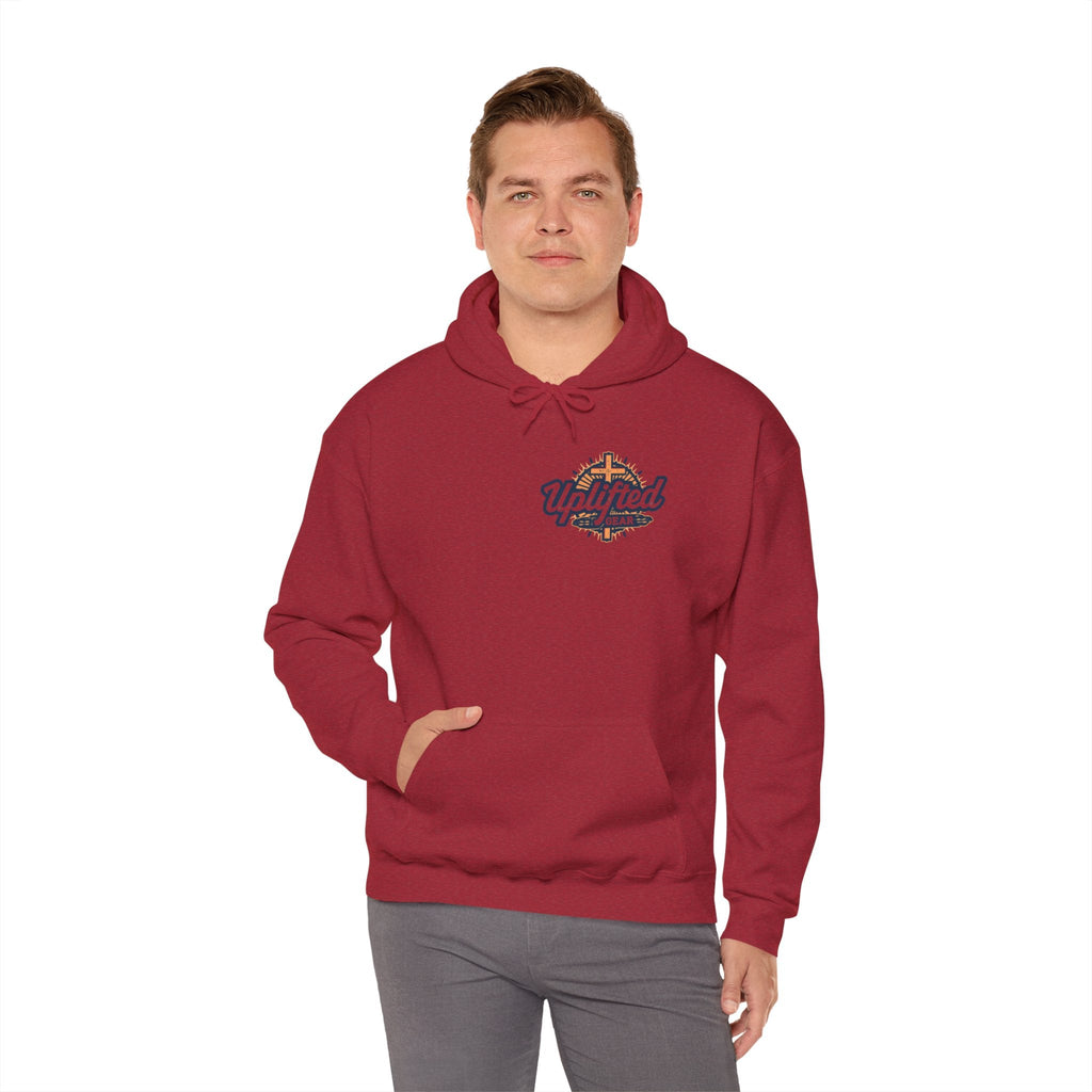 Walk by Faith, Not by Sight Hoodie – Moonlit Footprints Christian Hoodie for Cozy Nights Printify