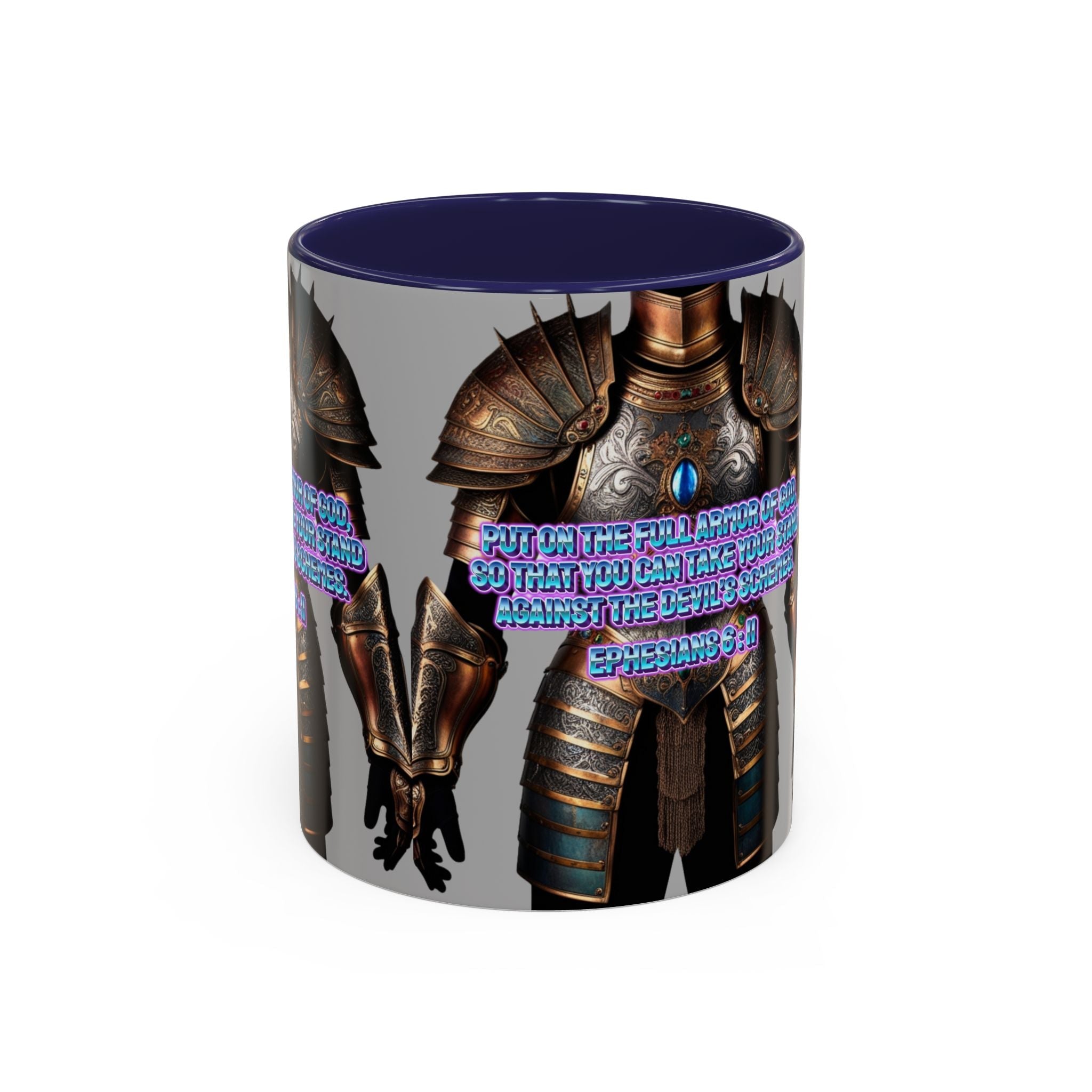 Religious Graphic Armor Of God Design - Accent Coffee Mug (11, 15oz) Printify