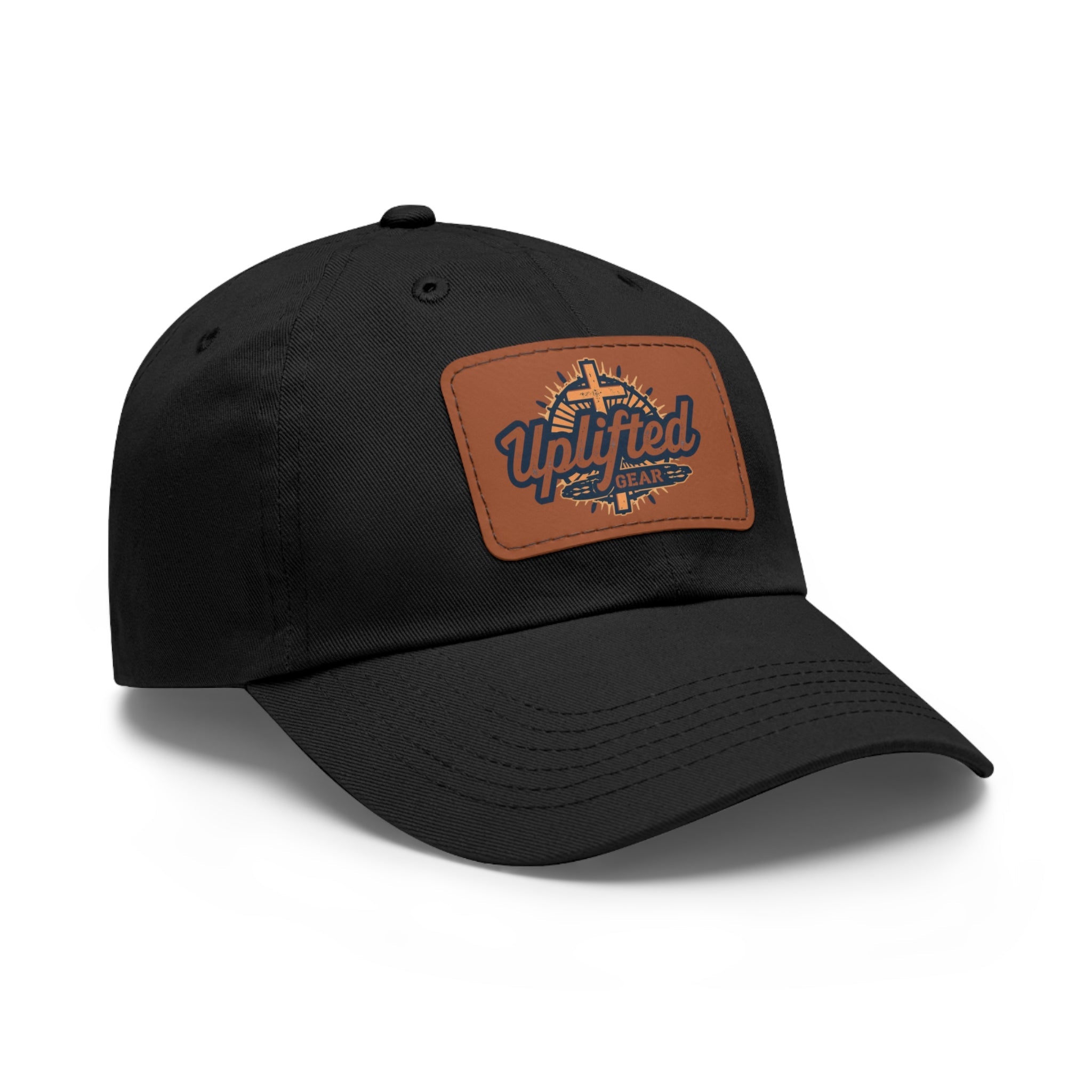 Uplifted Gear Dad Hat Christian Brand Rectangle Printify