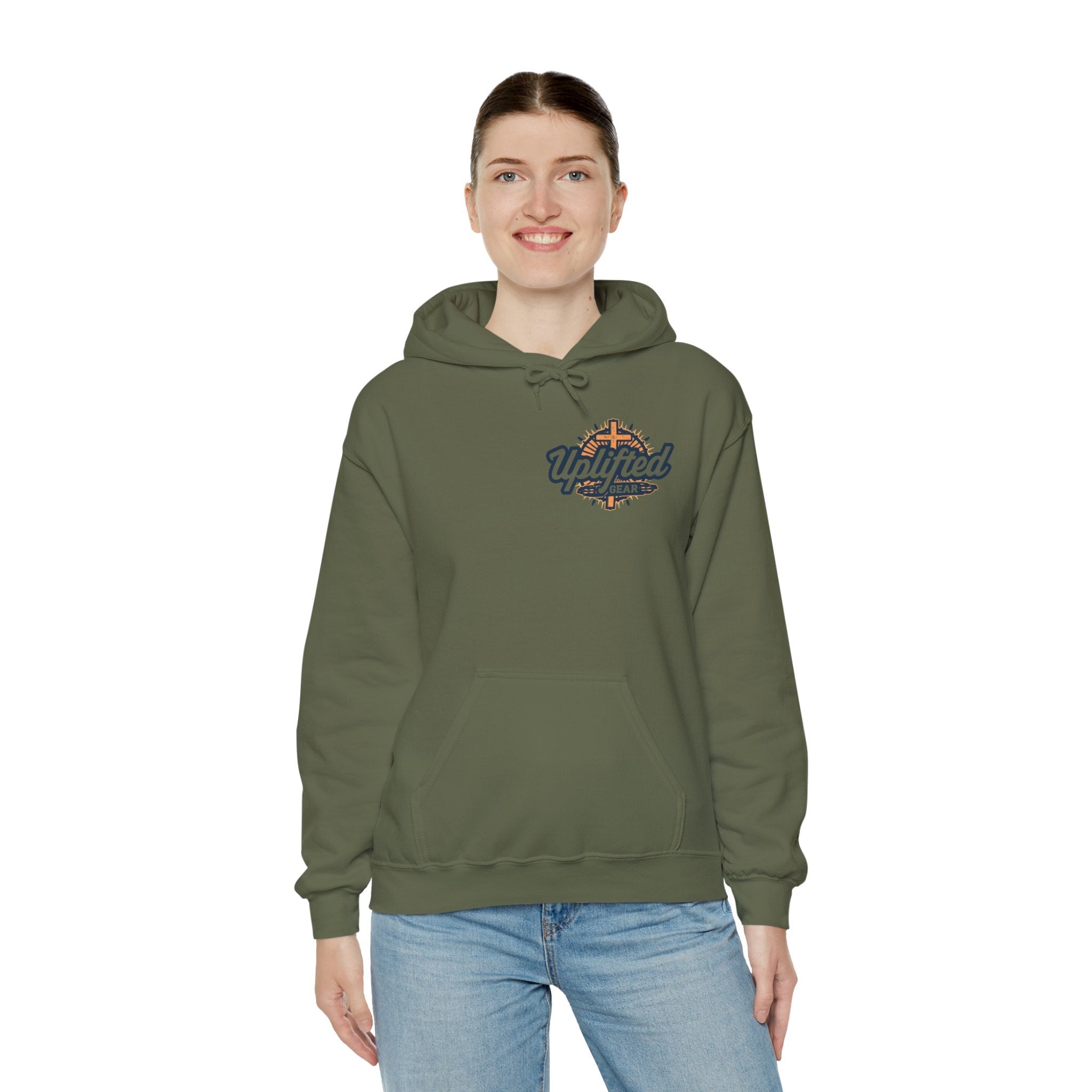 Christ is King Hoodie – Bold Crown & Cross Christian Sweatshirt for Unshakable Faith Printify